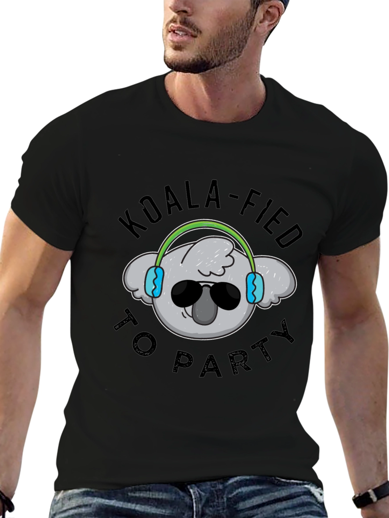 Koala-fied to Party Black T-Shirt