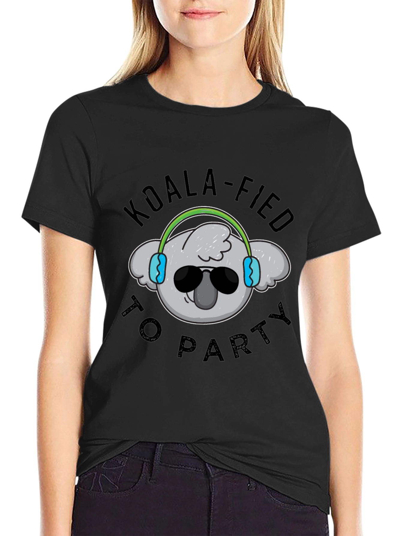 Koala-fied to Party Black T-Shirt