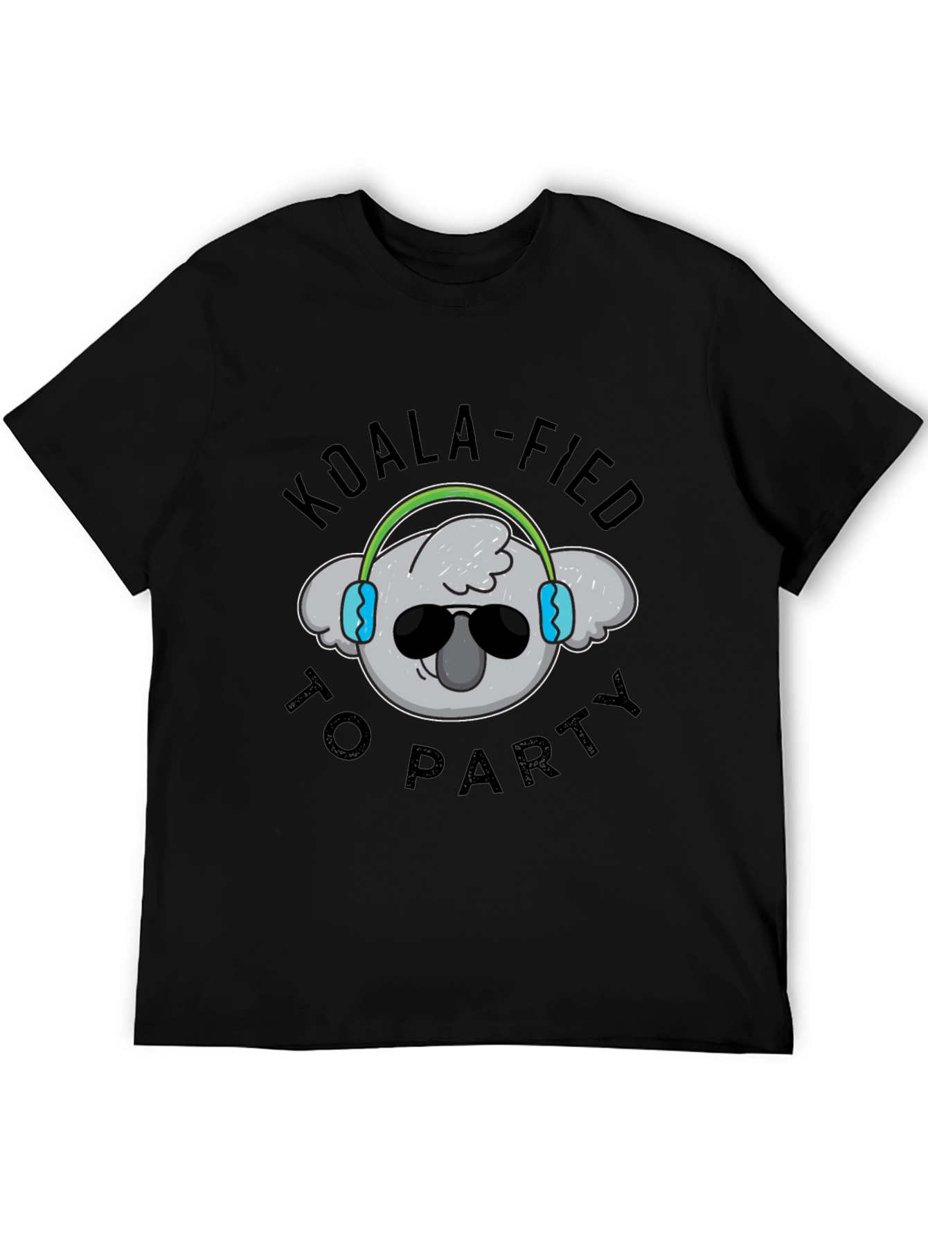 Koala-fied to Party Black T-Shirt