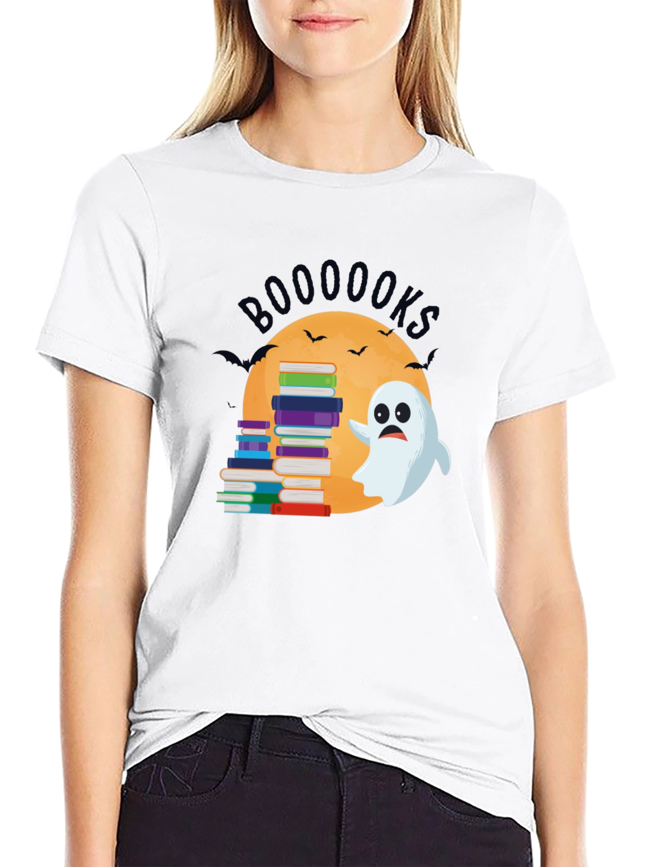 Booooks Ghost T-Shirt - Spooky Reader Tee