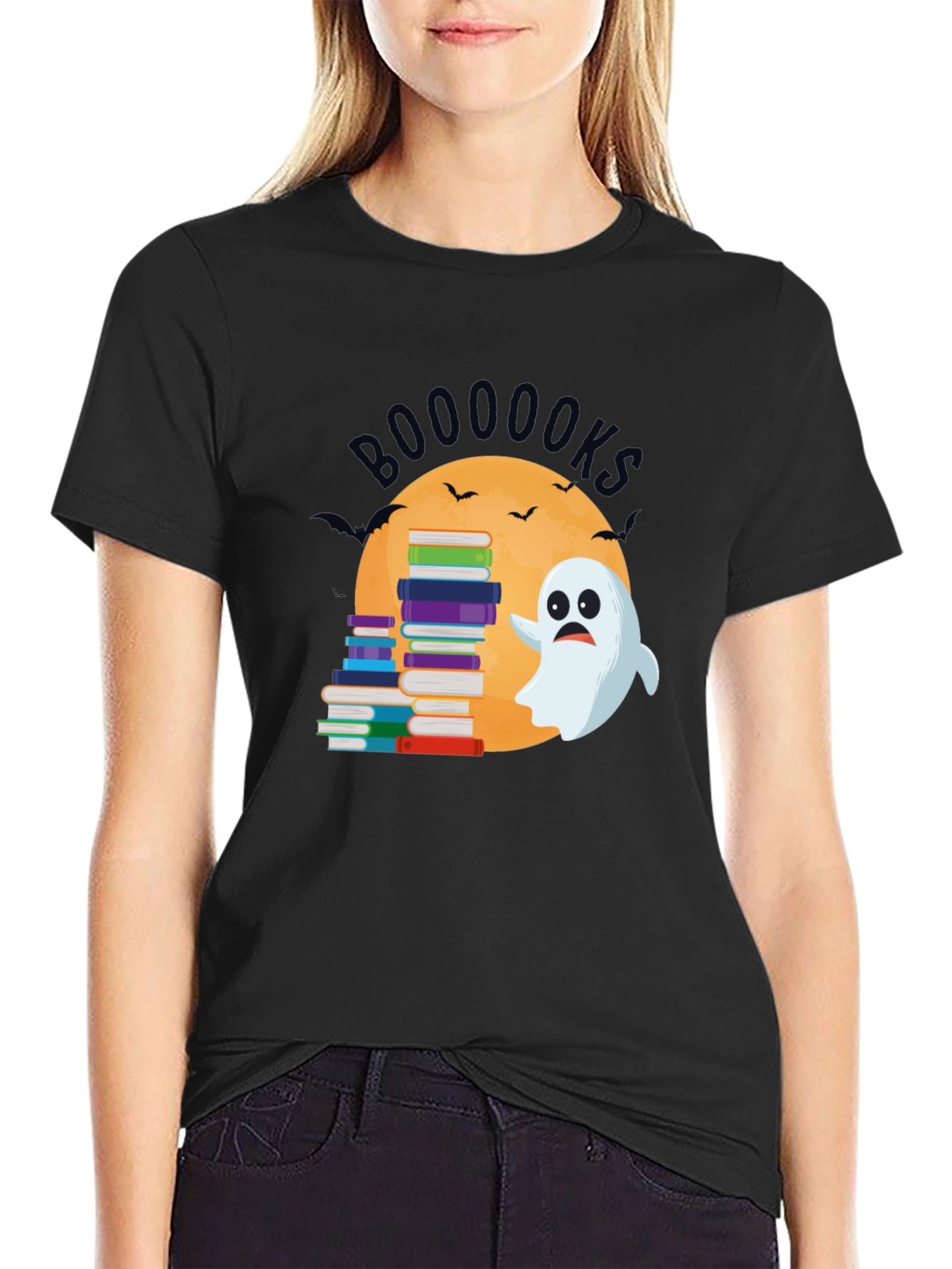 Booooks Ghost T-Shirt - Spooky Reader Tee
