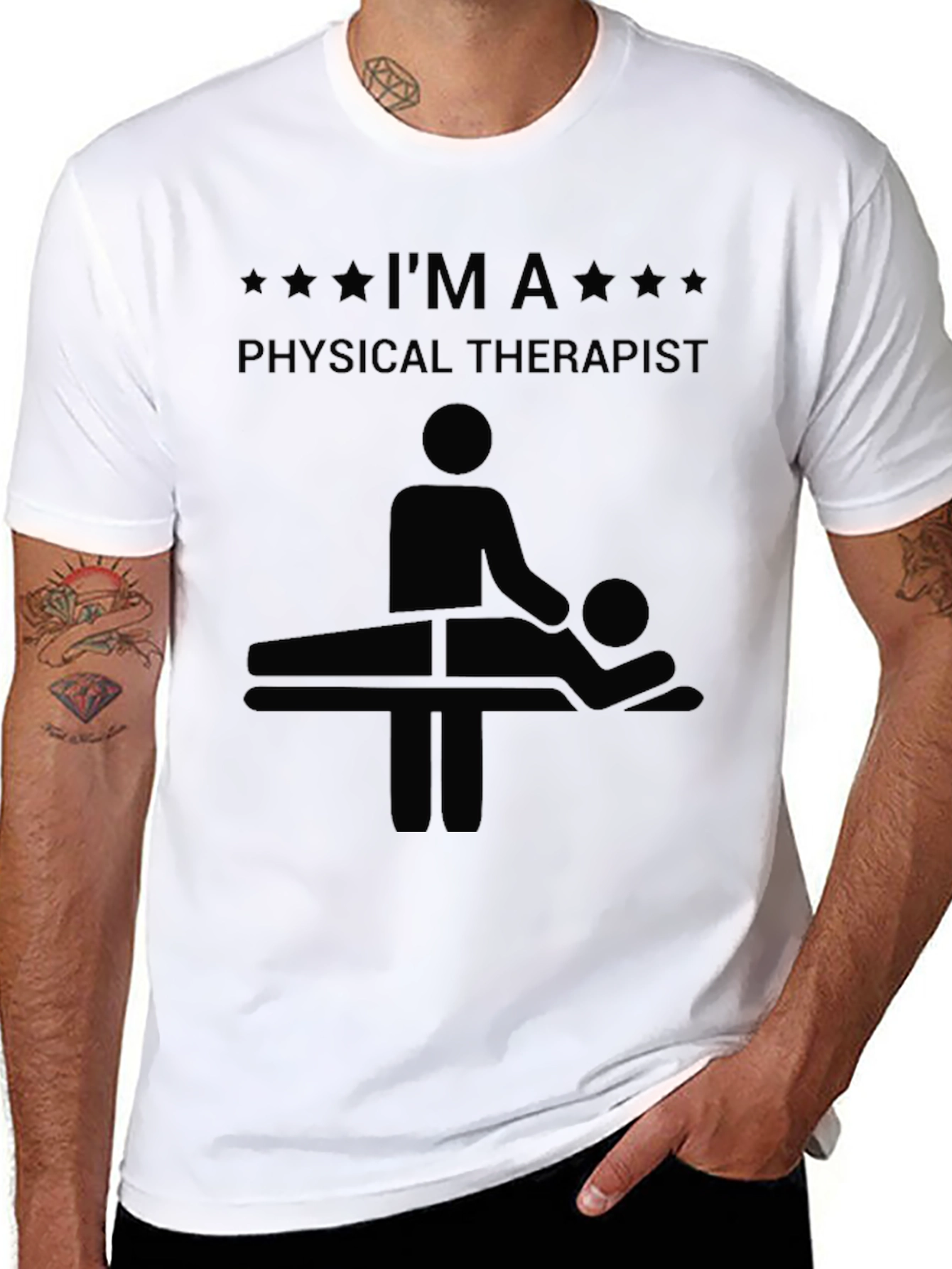 Physical Therapist Black Graphic T-Shirt
