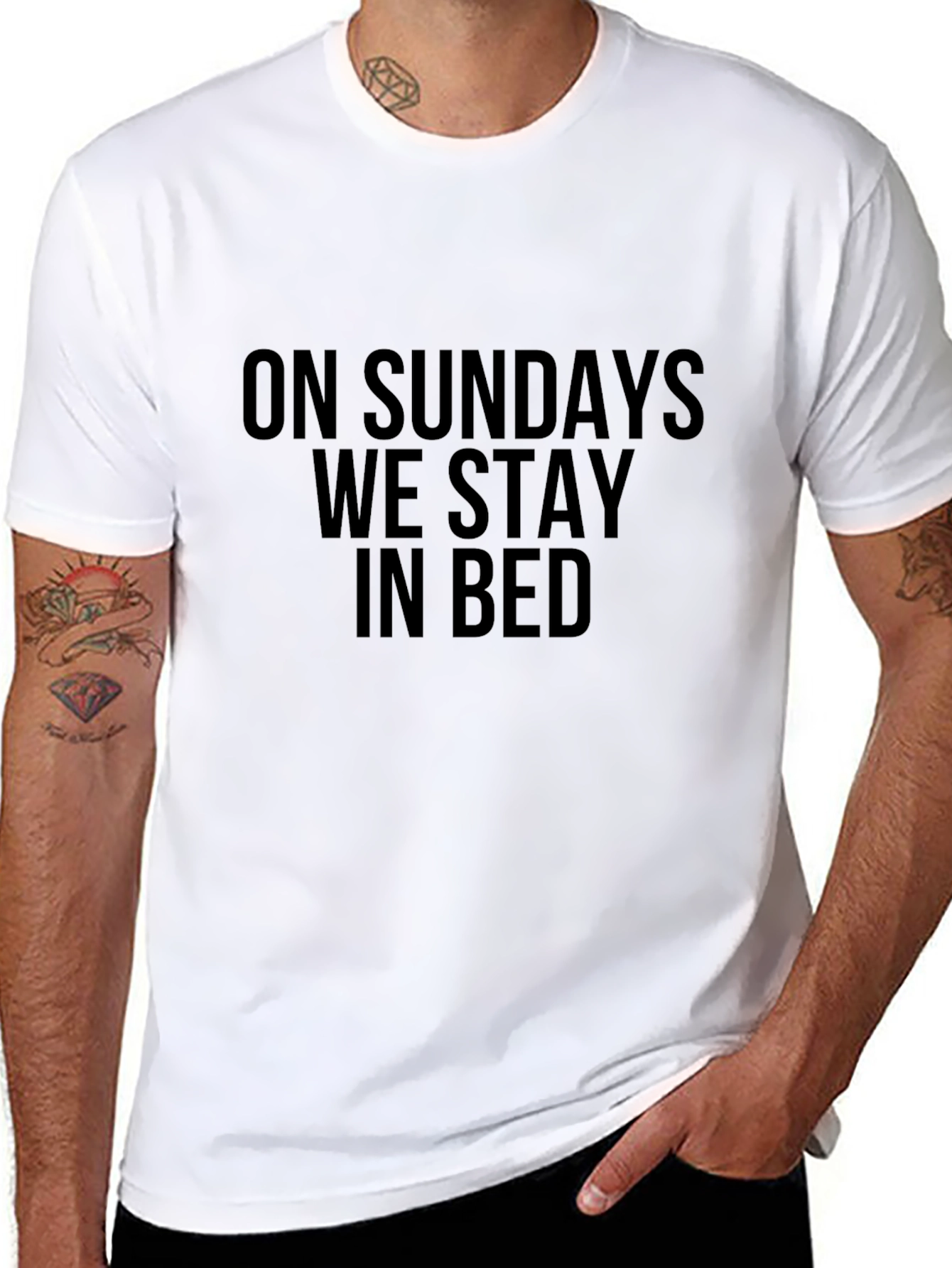 On Sundays We Stay In Bed T-Shirt