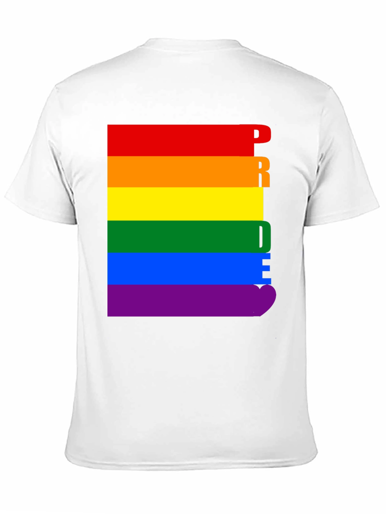 Pride Rainbow Graphic Tee - Black Cotton T-Shirt
