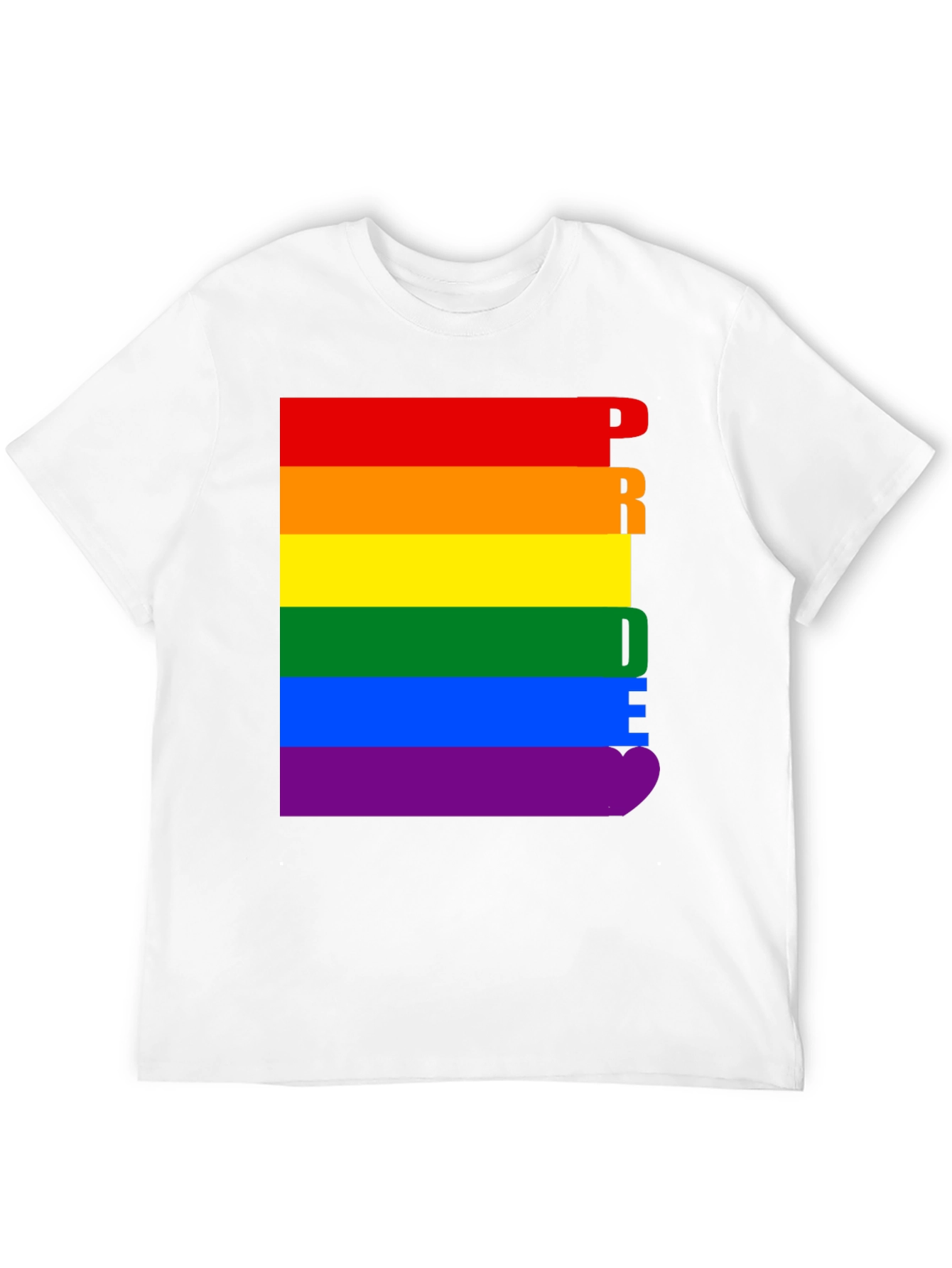 Pride Rainbow Graphic Tee - Black Cotton T-Shirt