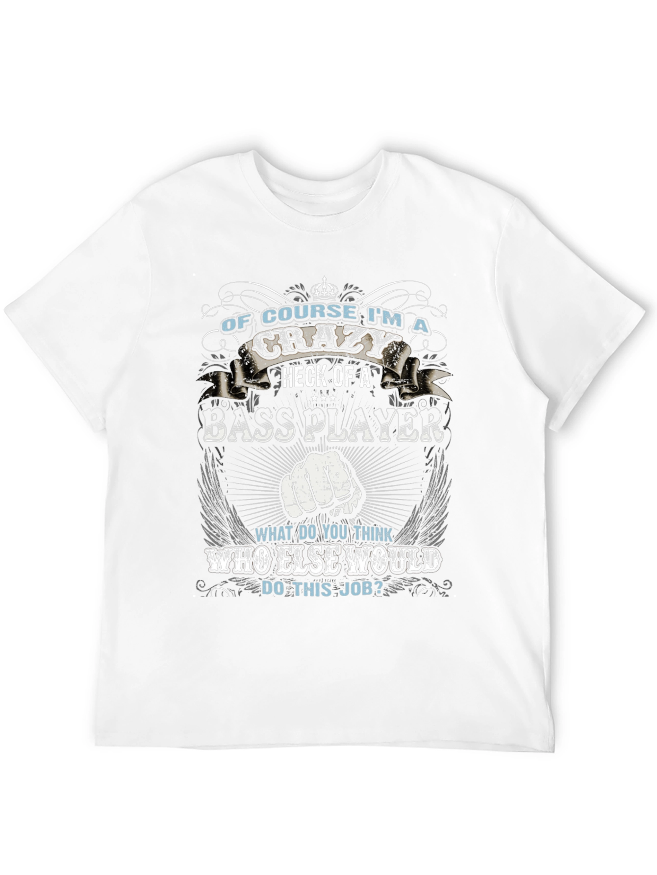 Crazy Bass Player Graphic T-Shirt