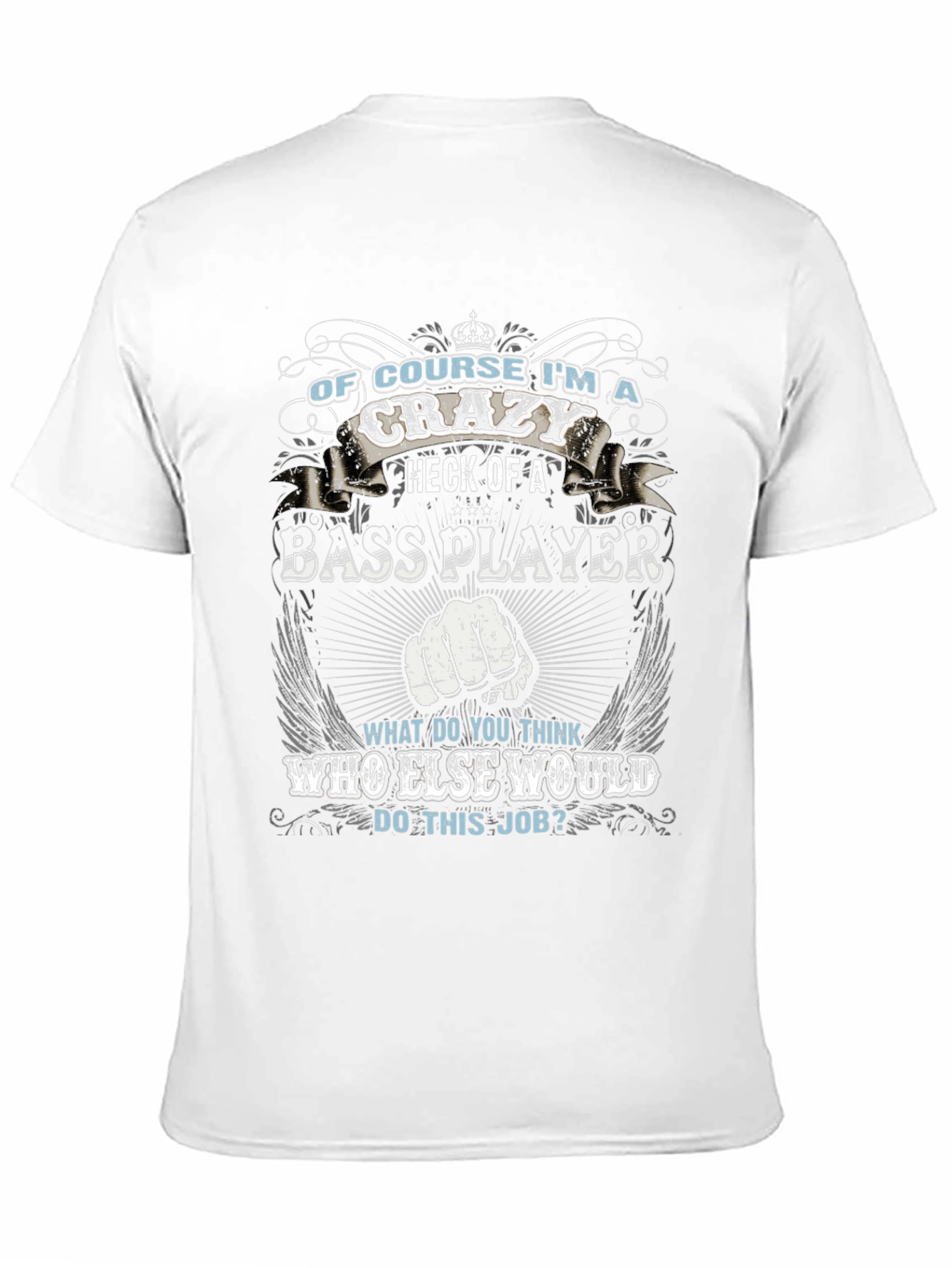 Crazy Bass Player Graphic T-Shirt
