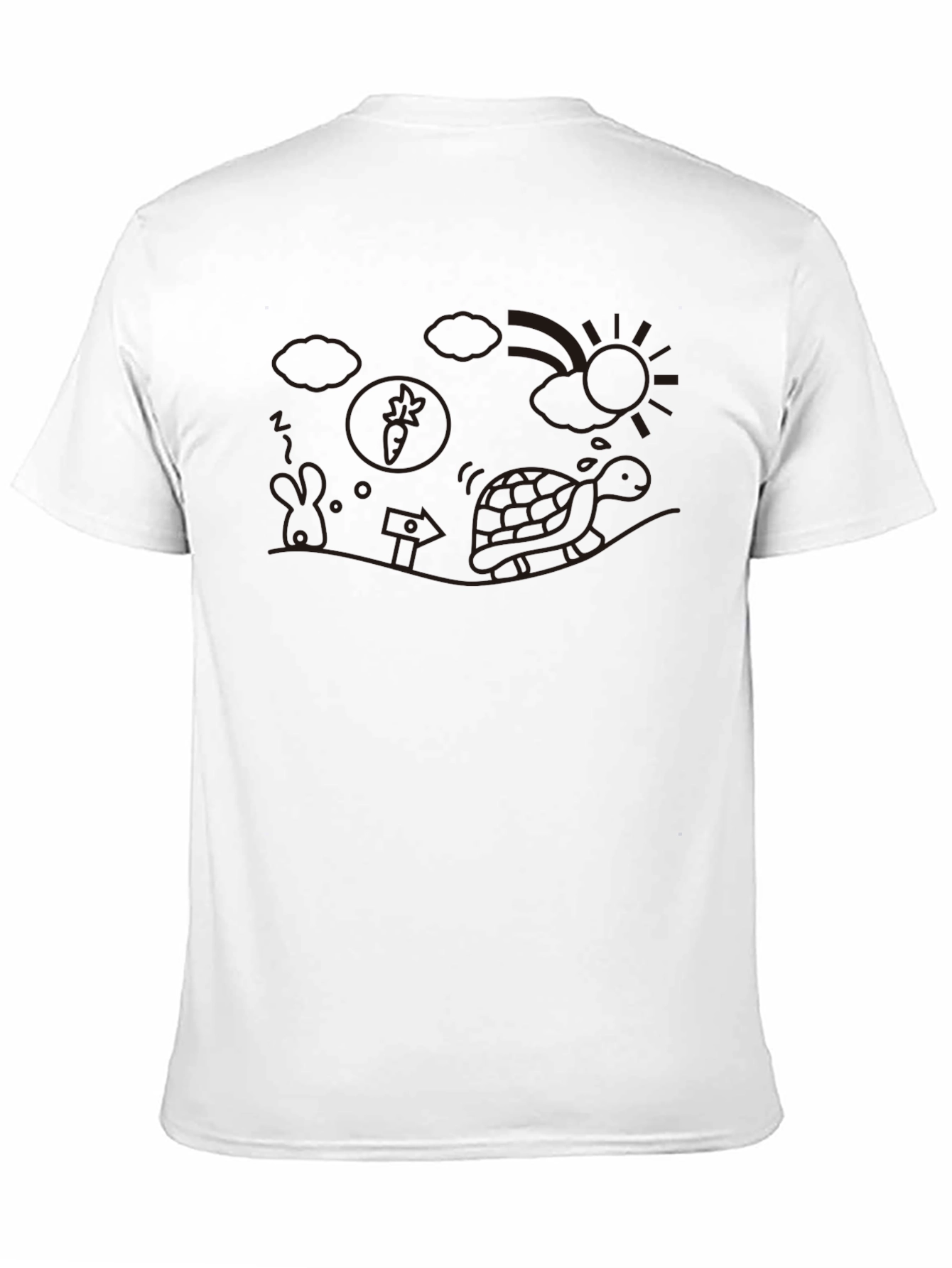 Whimsical Turtle Graphic Tee - Casual Black T-Shirt