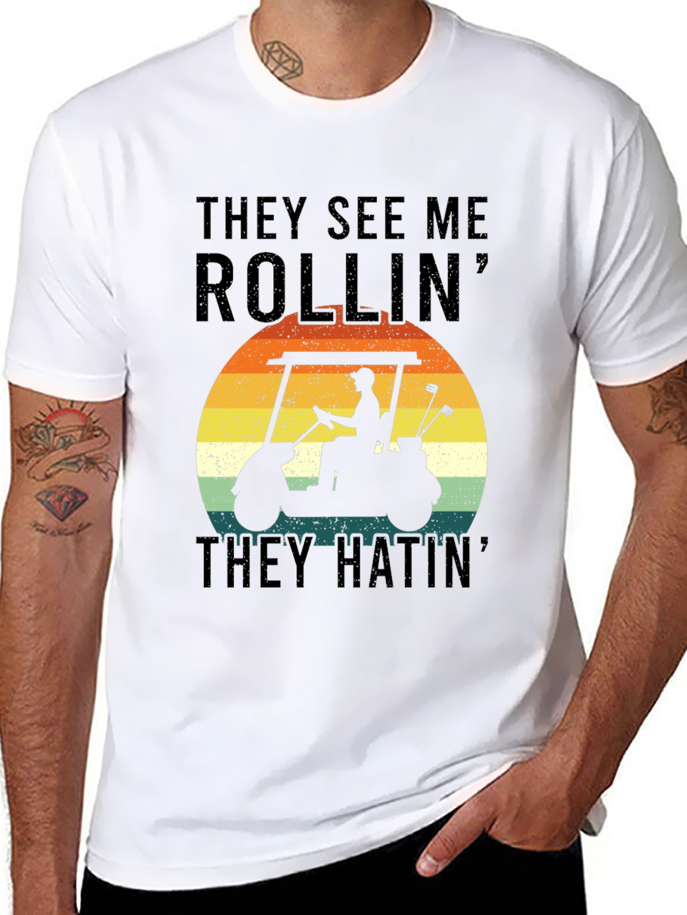 Golf Cart T-Shirt - They See Me Rollin
