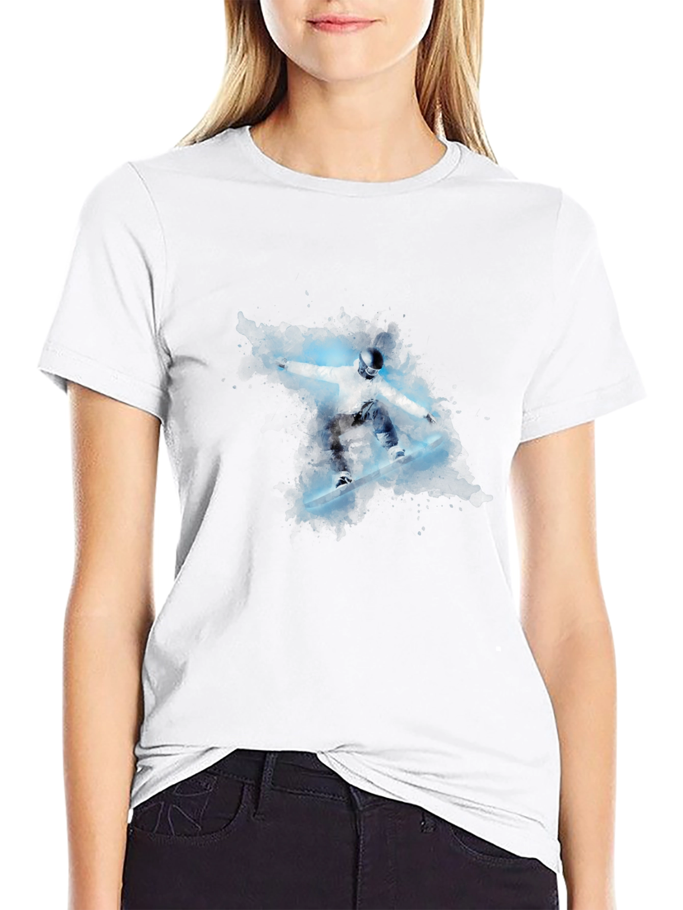 Snowboarder Graphic Black T-Shirt