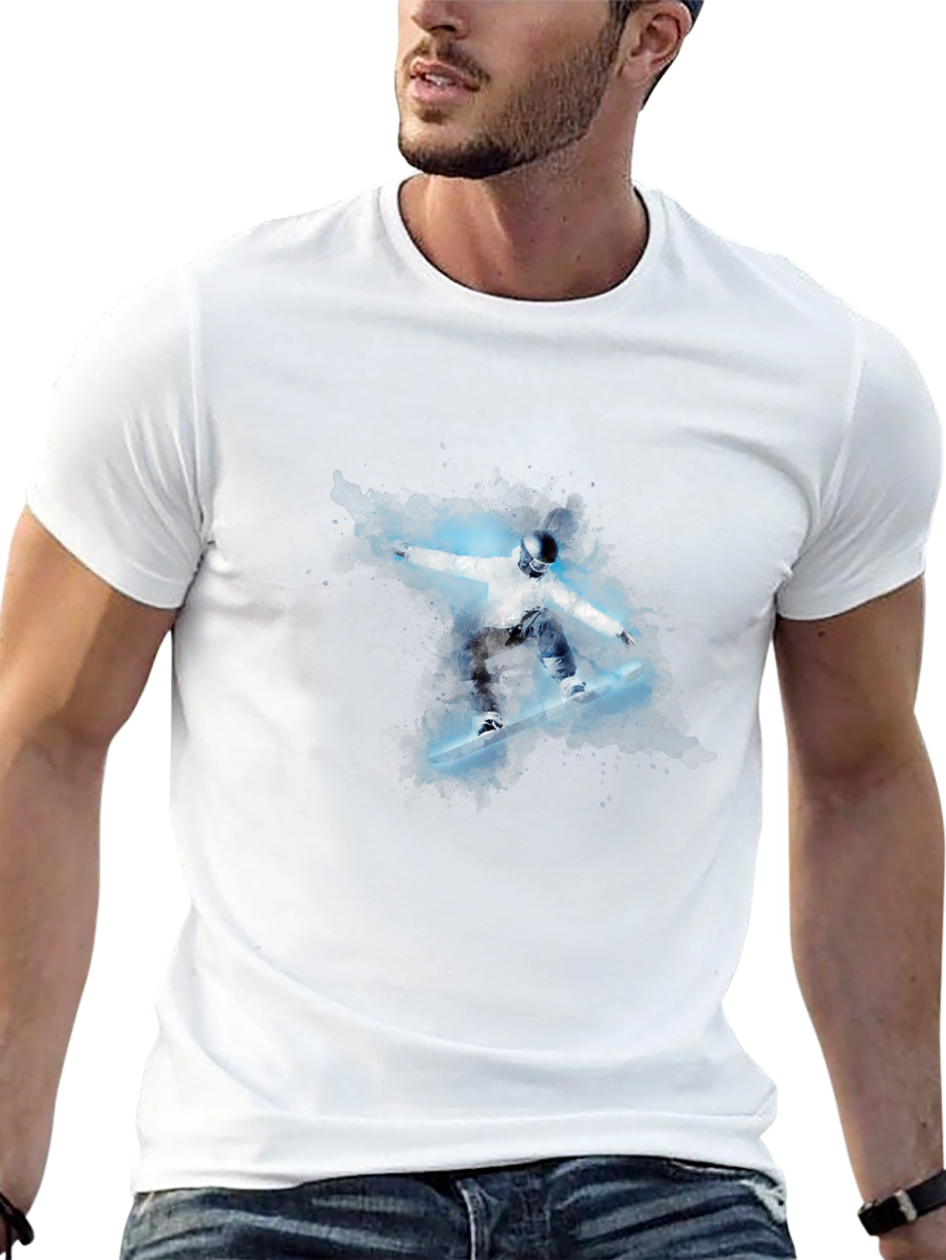 Snowboarder Graphic Black T-Shirt