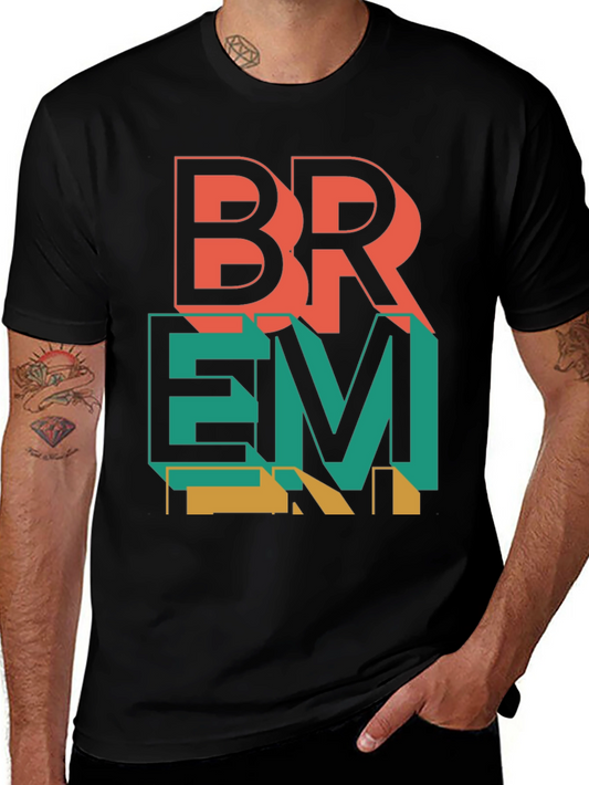 BREM Graphic Tee - Modern Geometric Design