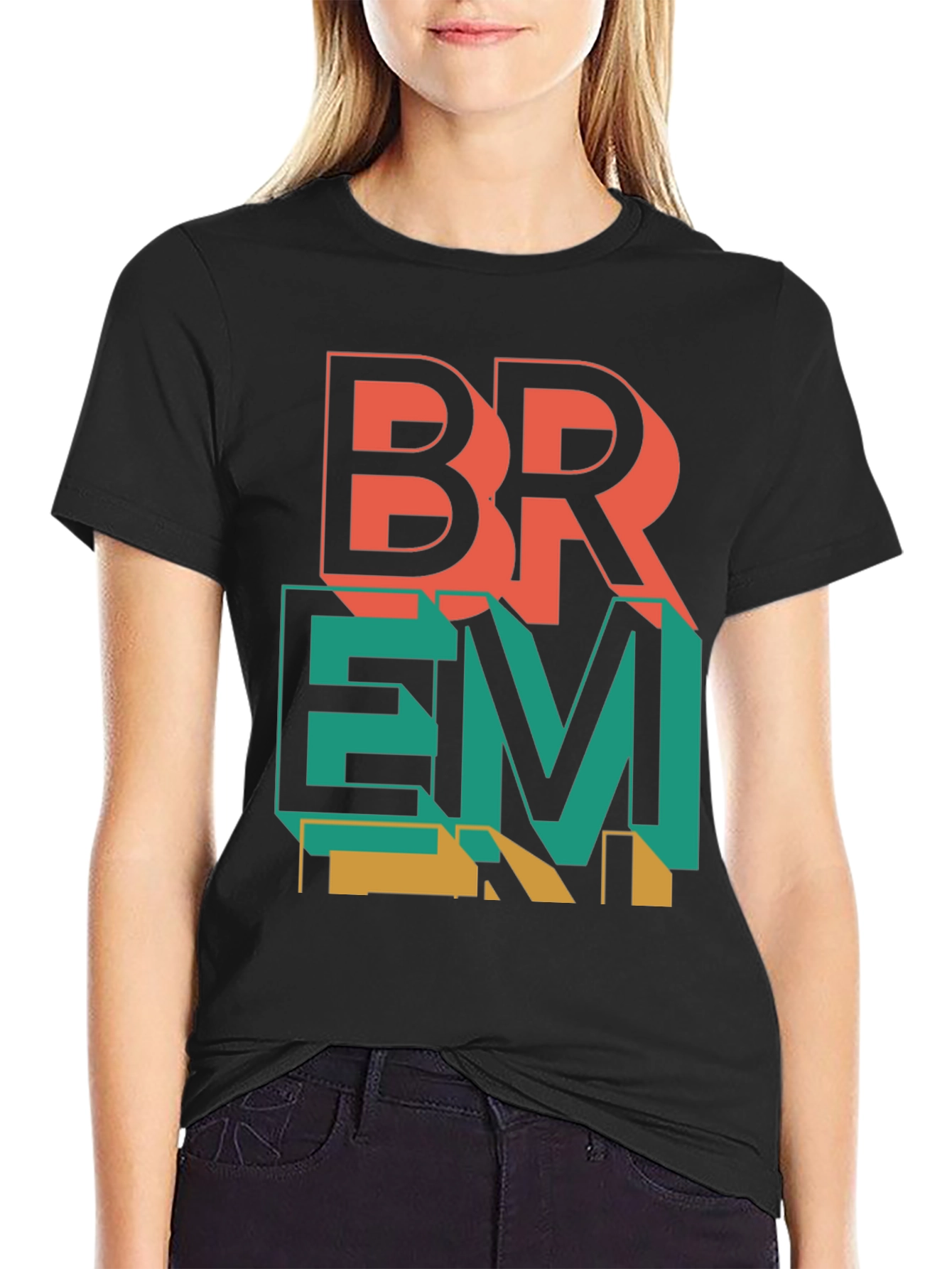 BREM Graphic Tee - Modern Geometric Design