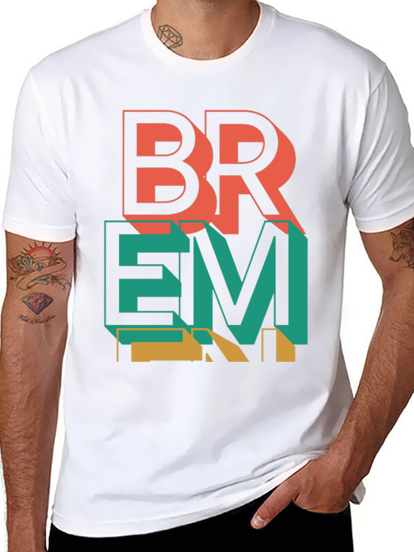 BREM Graphic Tee - Modern Geometric Design