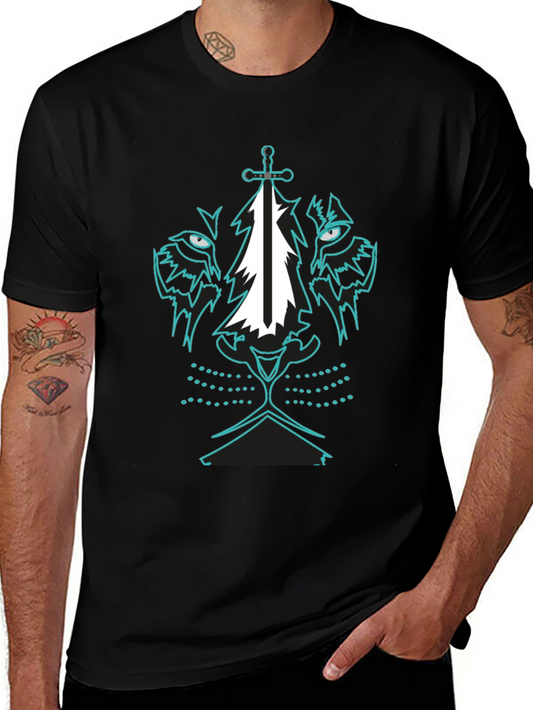 Lion Sword Graphic Tee - Black
