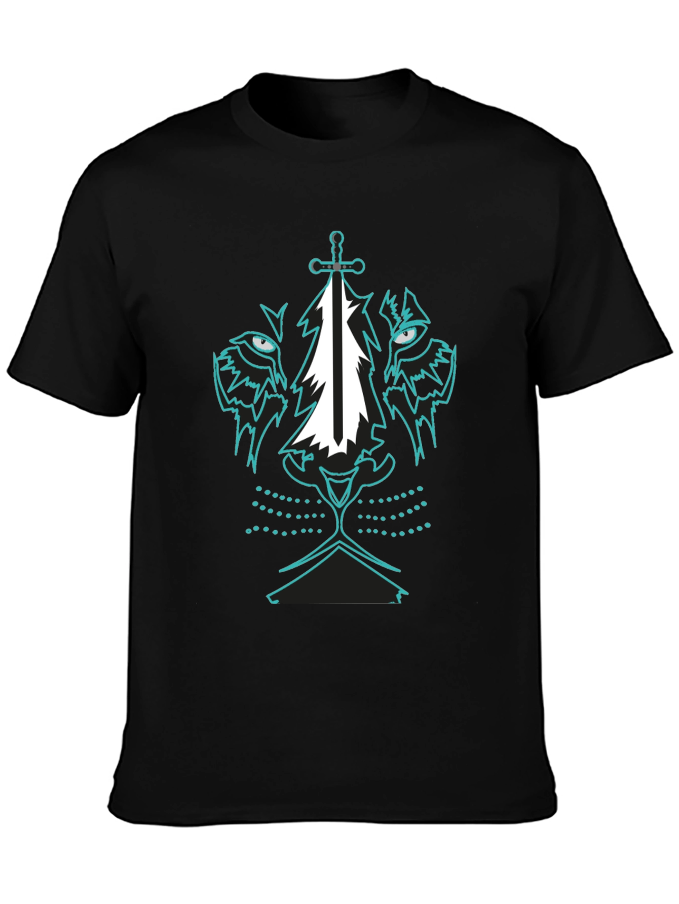 Lion Sword Graphic Tee - Black