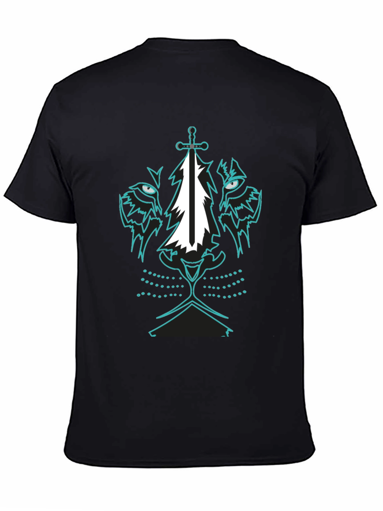 Lion Sword Graphic Tee - Black