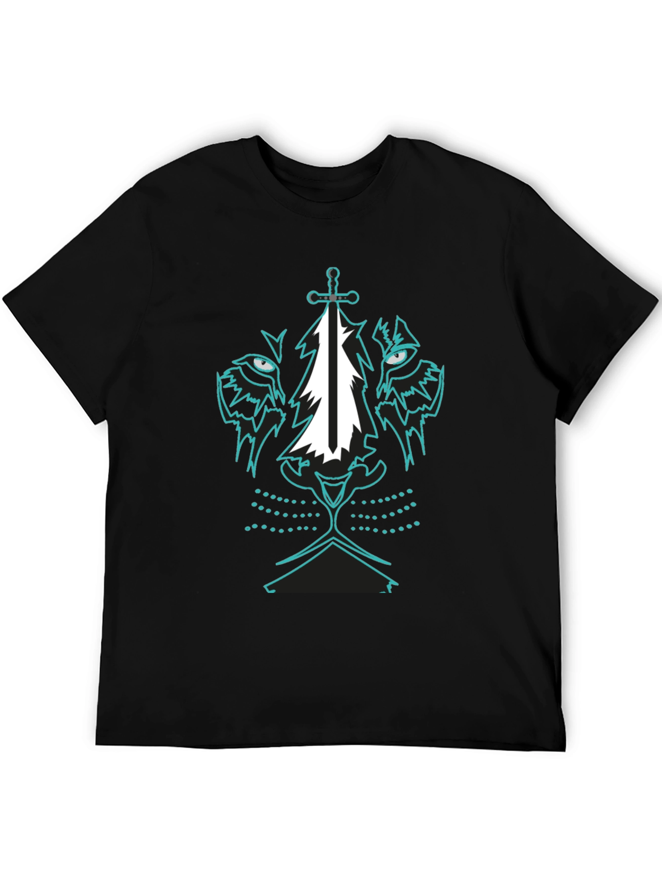 Lion Sword Graphic Tee - Black