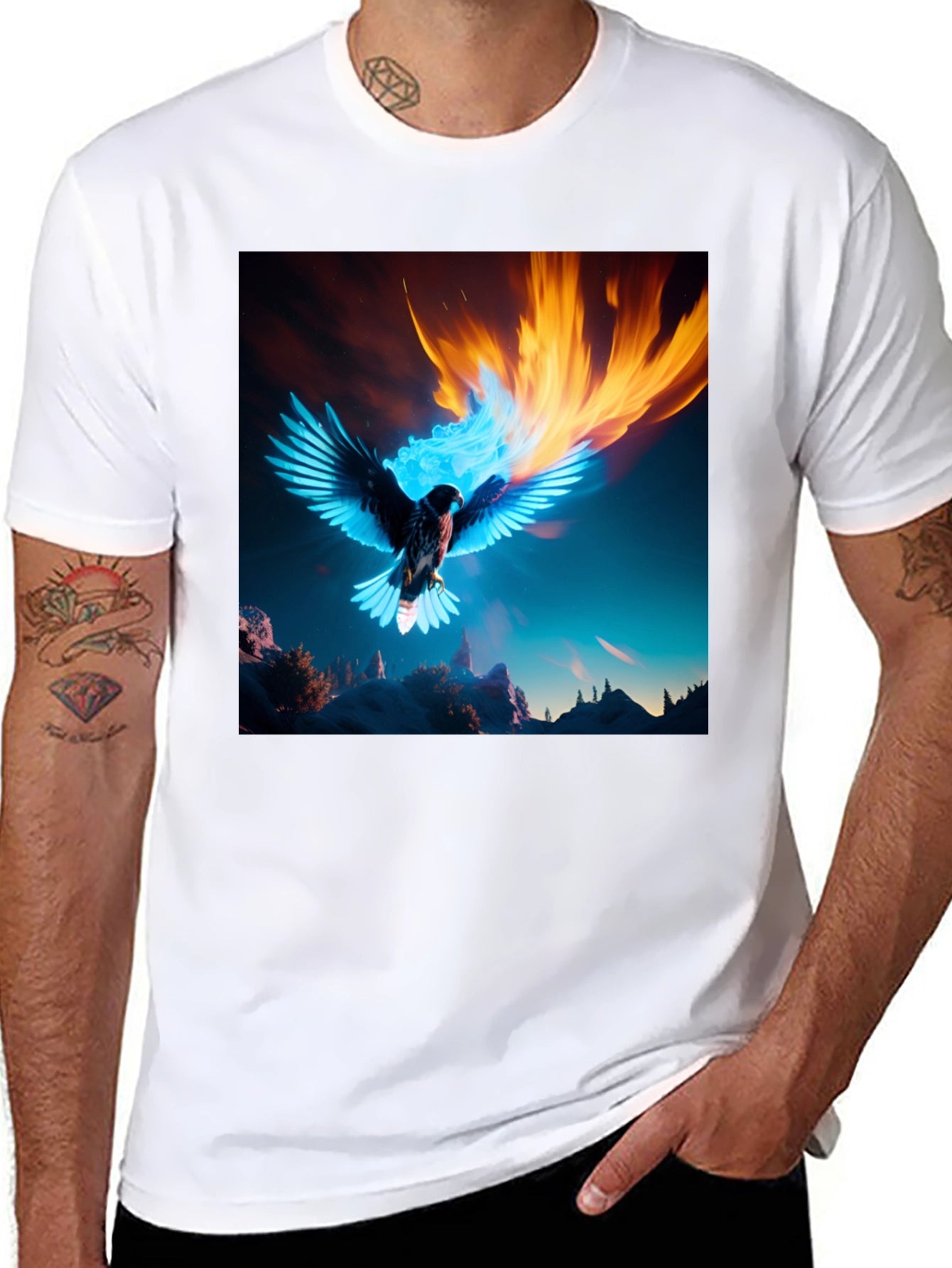 Fiery Eagle Graphic Tee