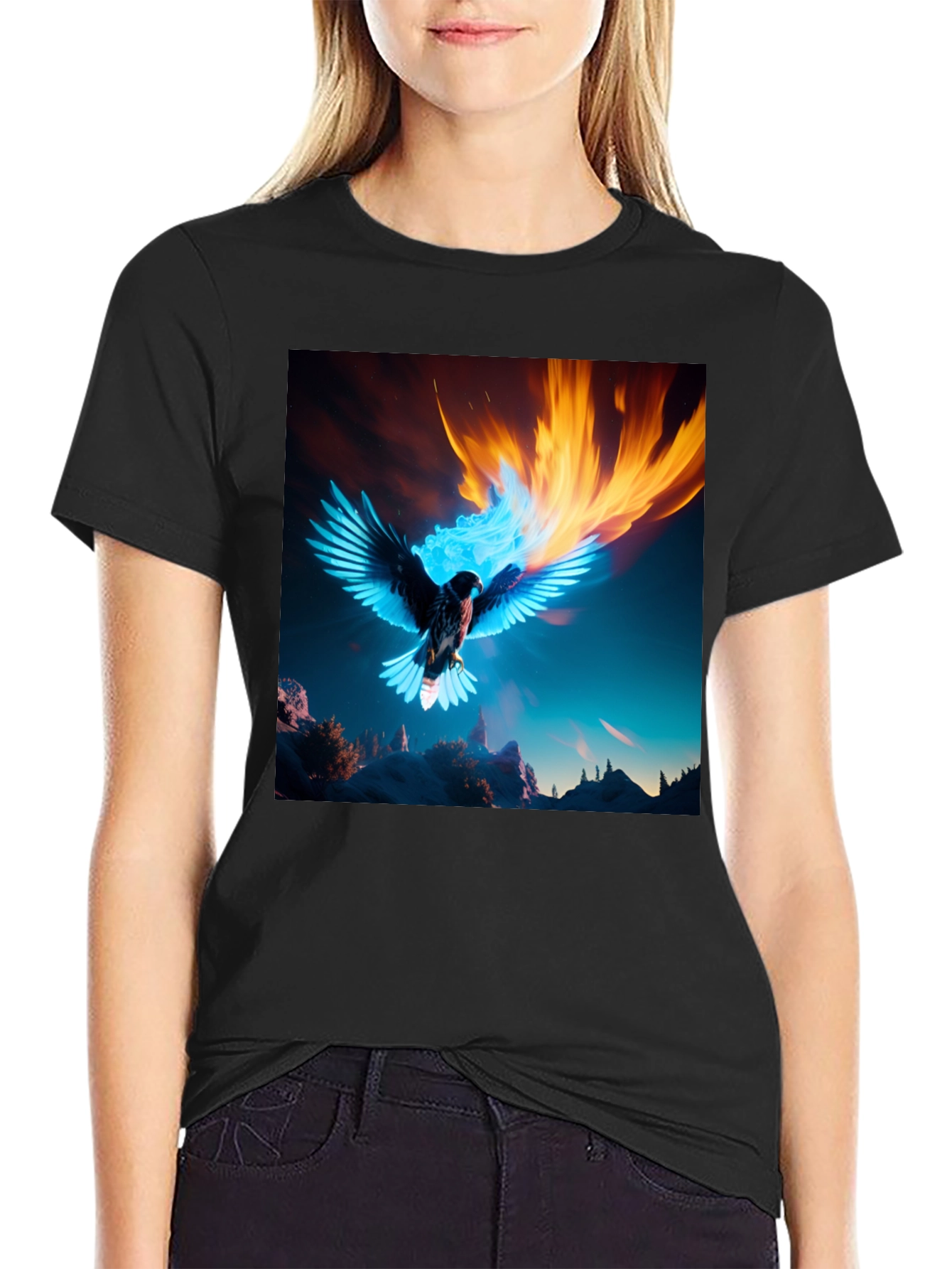 Fiery Eagle Graphic Tee