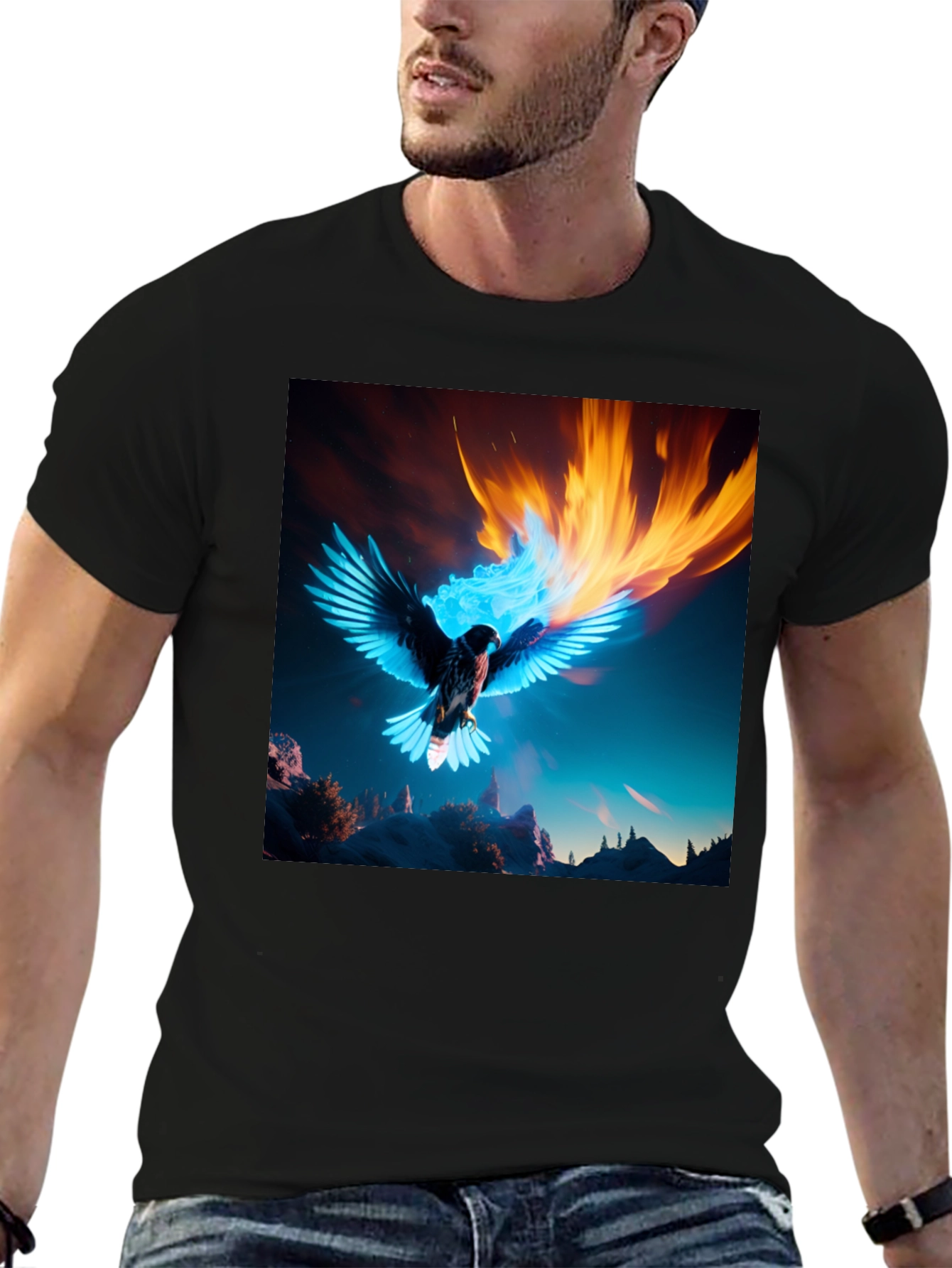 Fiery Eagle Graphic Tee