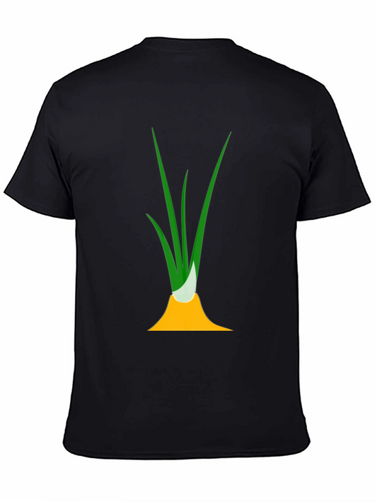 Funny Onion Graphic Tee - Black Cotton T-Shirt