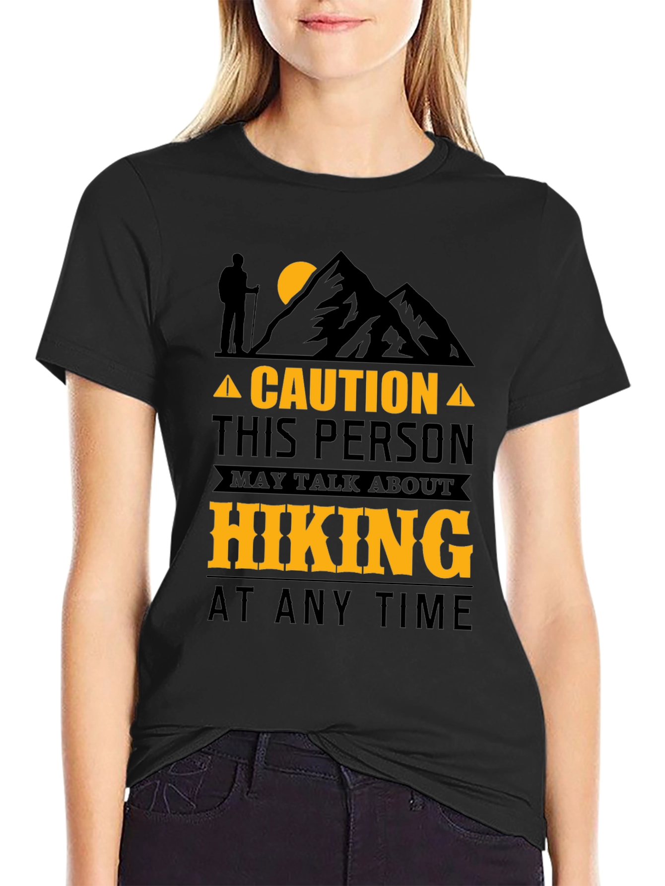 Hiking Enthusiast T-Shirt - Caution: May Talk About Hiking