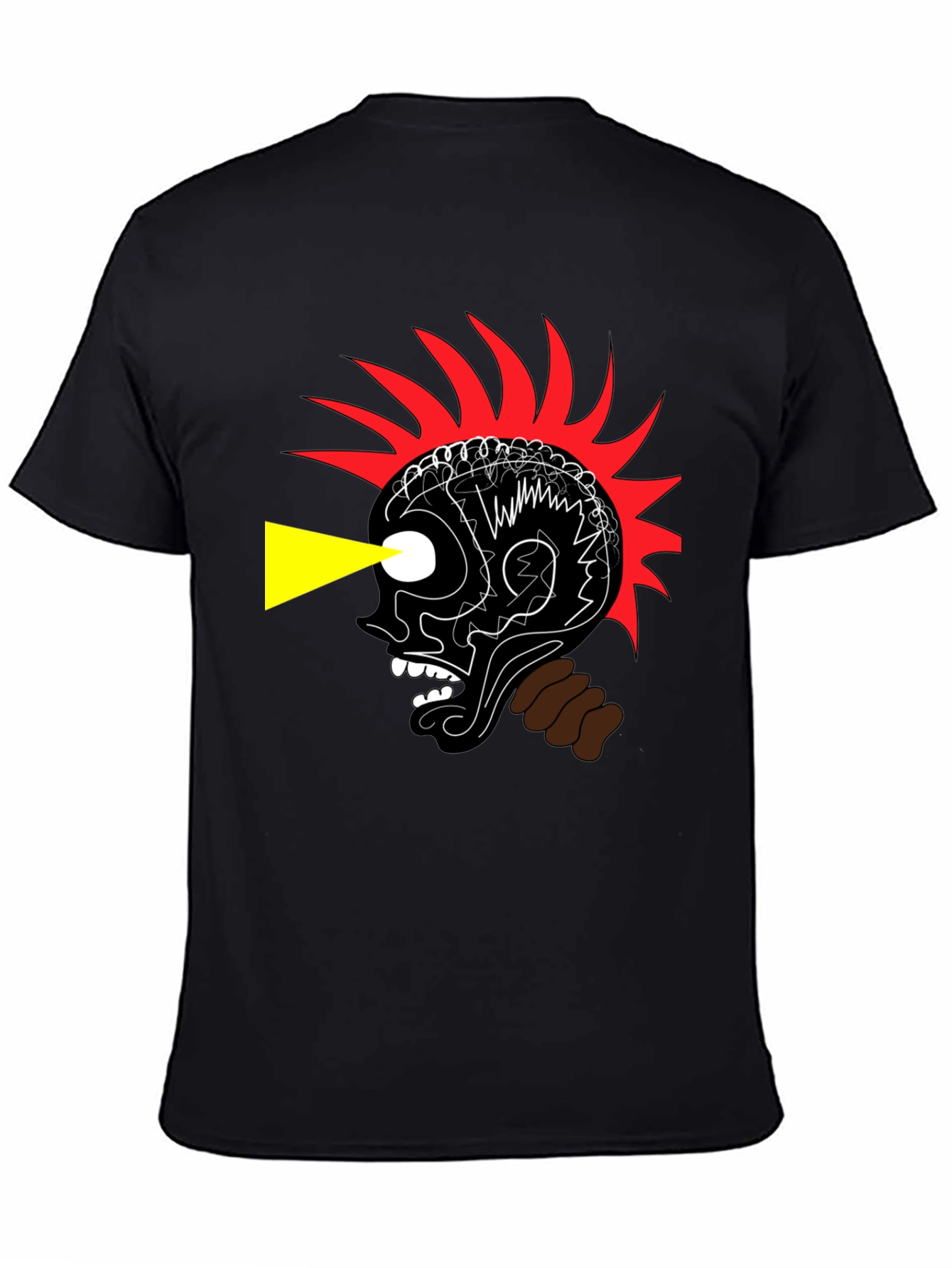 Edgy Graphic Print Black T-Shirt