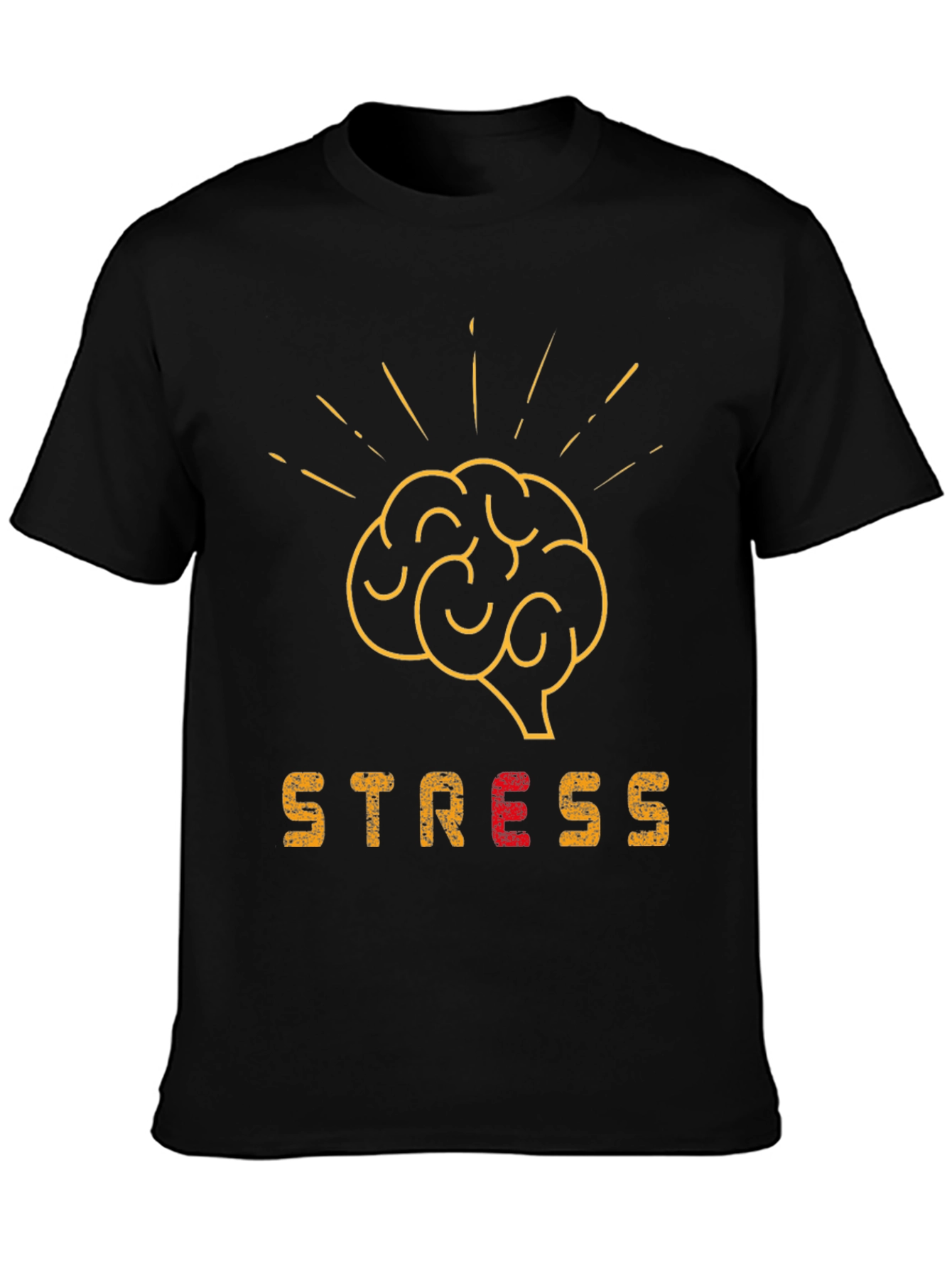 Brain Stress T-Shirt - Black Graphic Tee