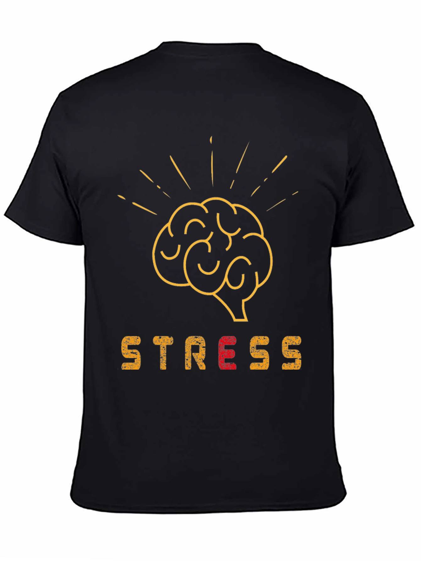 Brain Stress T-Shirt - Black Graphic Tee