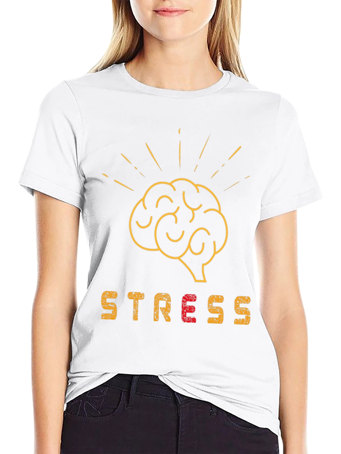 Brain Stress T-Shirt - Black Graphic Tee