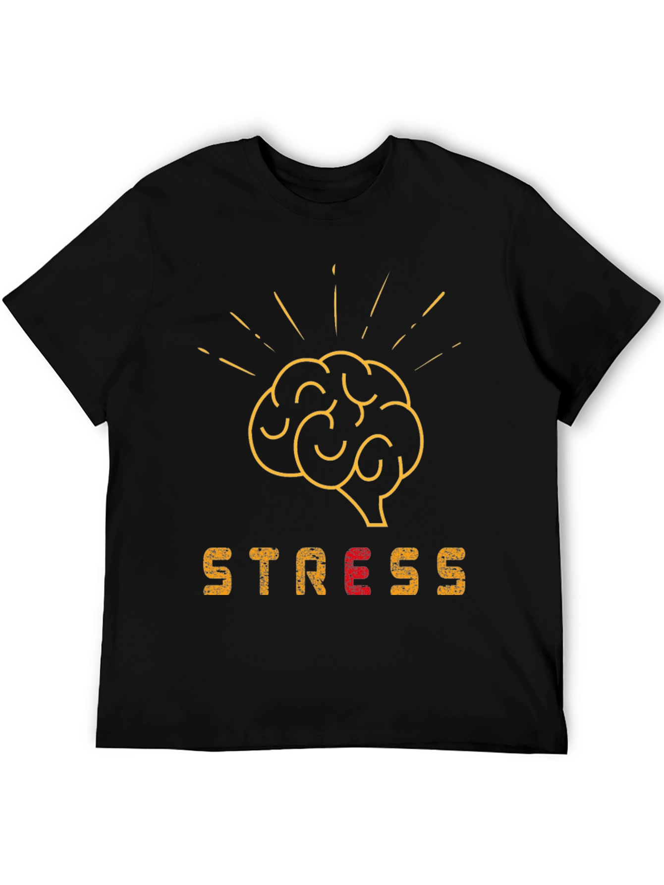 Brain Stress T-Shirt - Black Graphic Tee