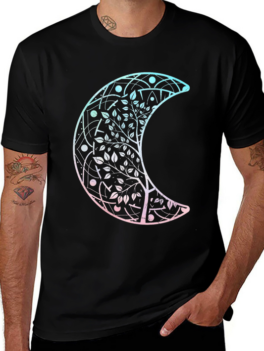 Mystic Moon Tree Graphic Tee - Stylish Comfort