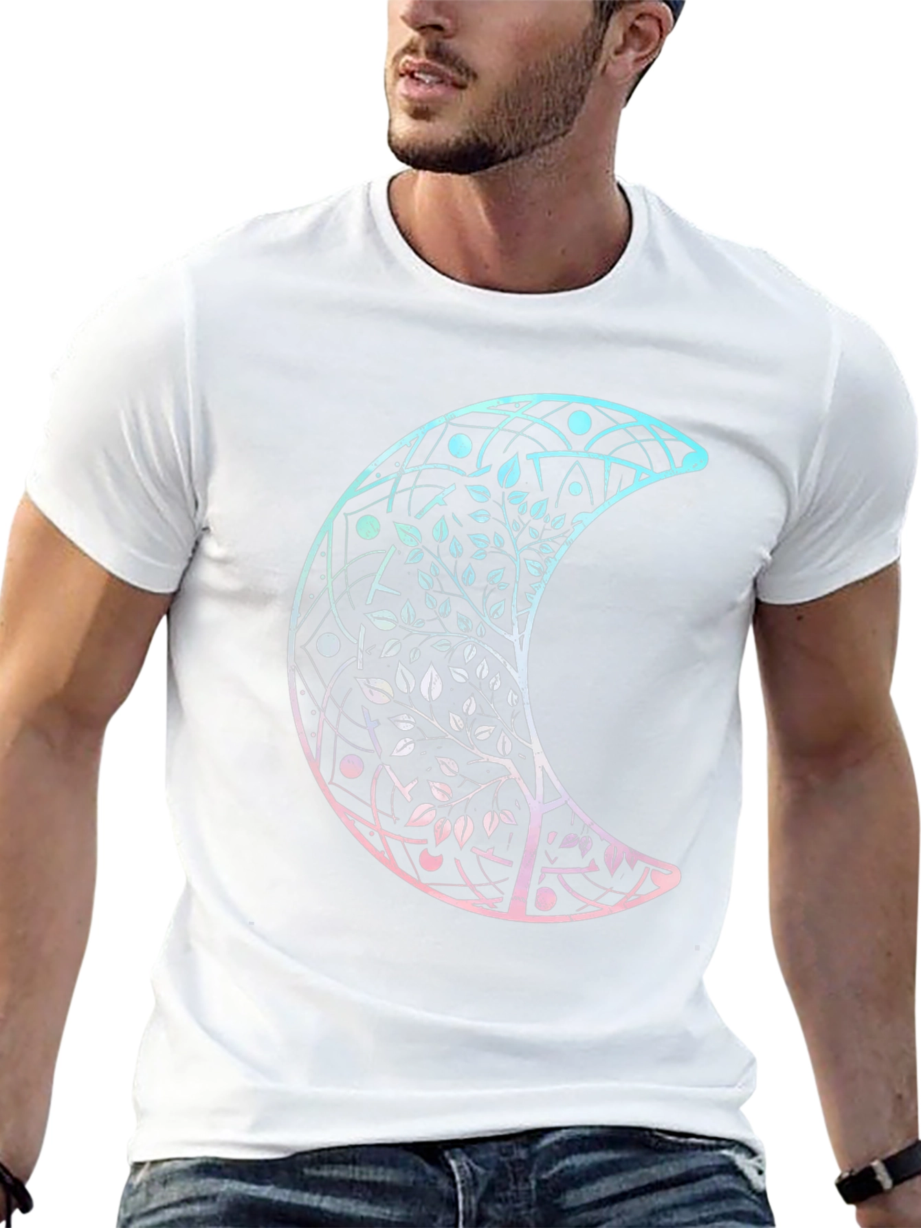 Mystic Moon Tree Graphic Tee - Stylish Comfort