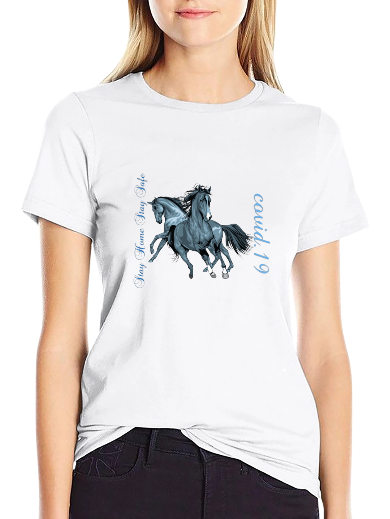 Stay Safe Horse Graphic Tee