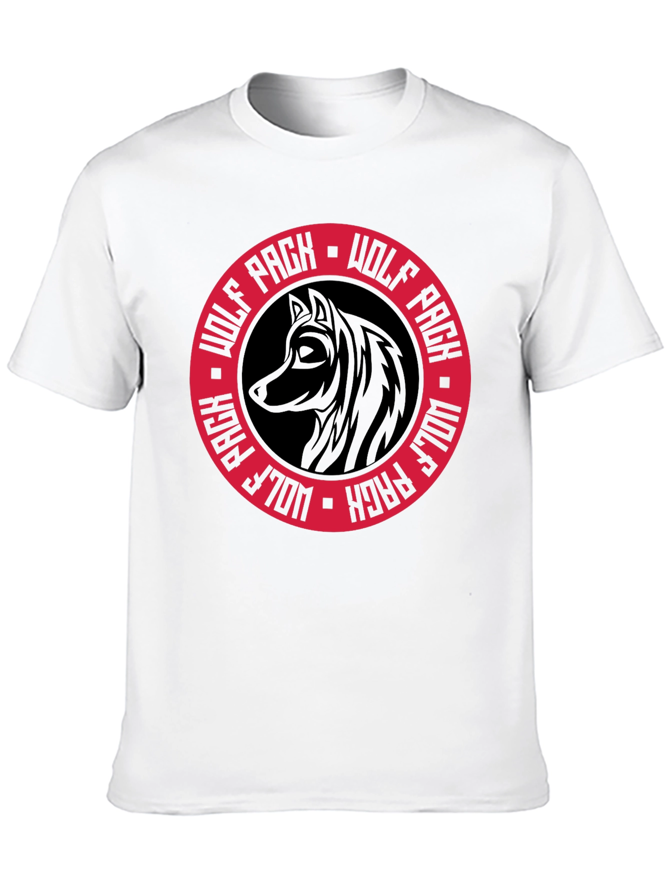Wolf Pack Black Graphic Tee - Stylish Crew Neck