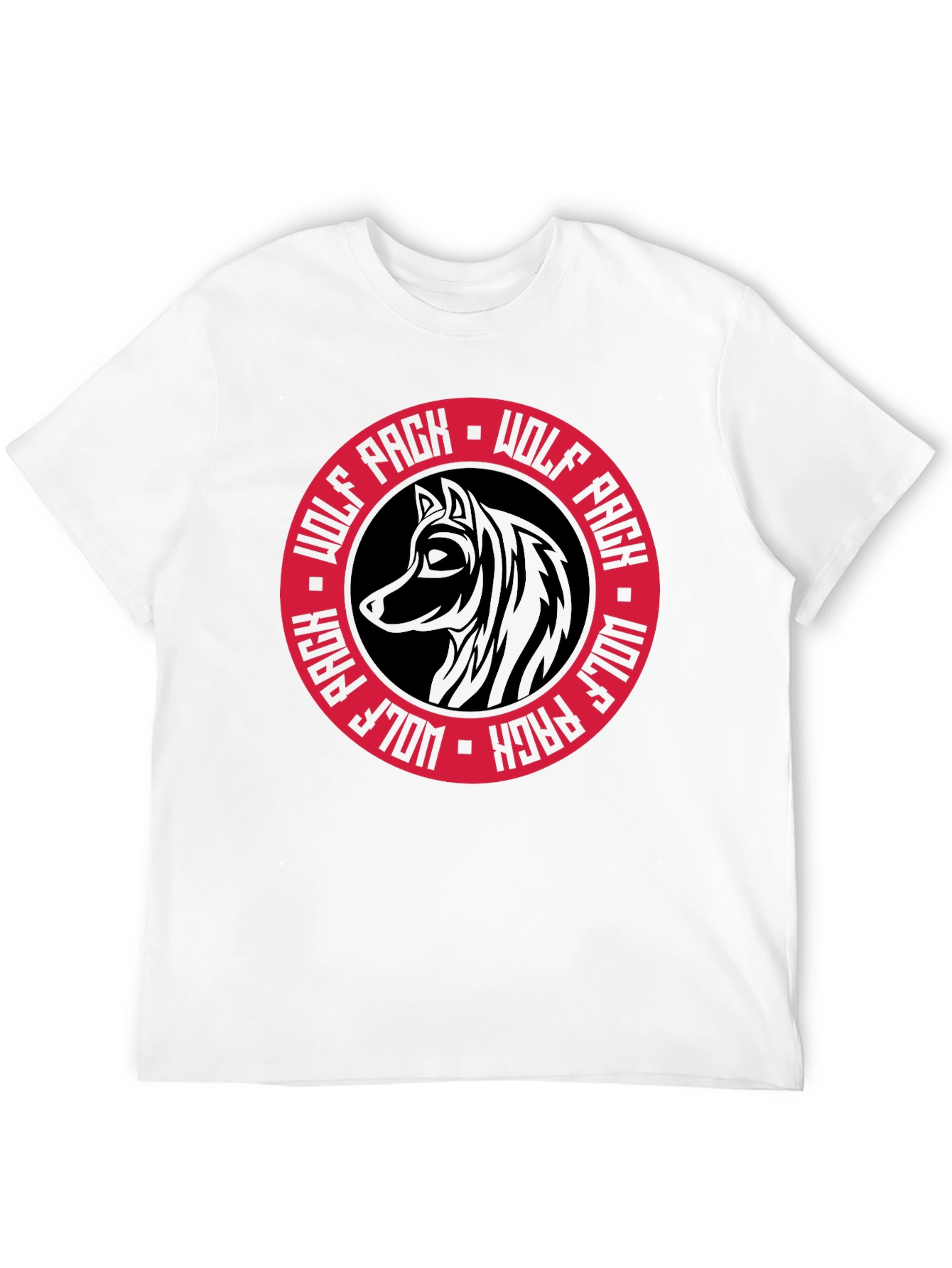 Wolf Pack Black Graphic Tee - Stylish Crew Neck