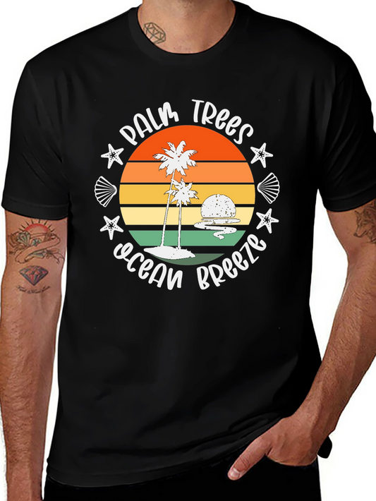 Palm Trees Ocean Breeze Graphic Tee