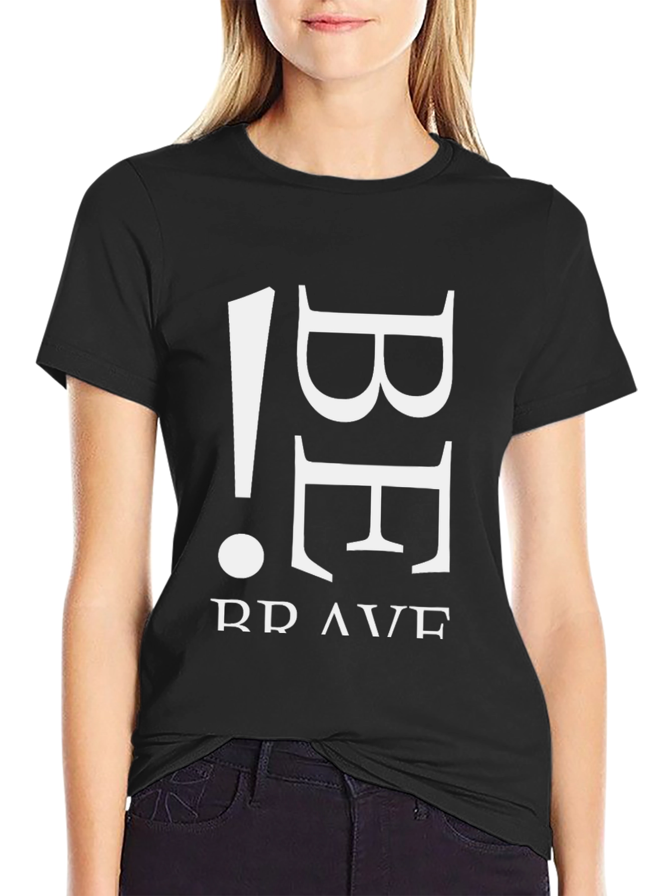 Be Brave Black Graphic Tee