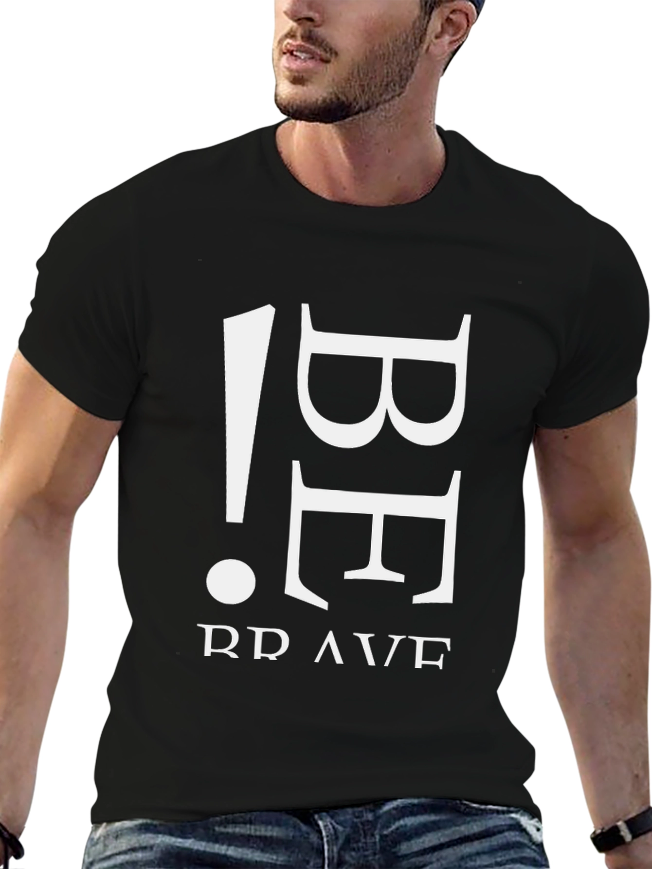 Be Brave Black Graphic Tee