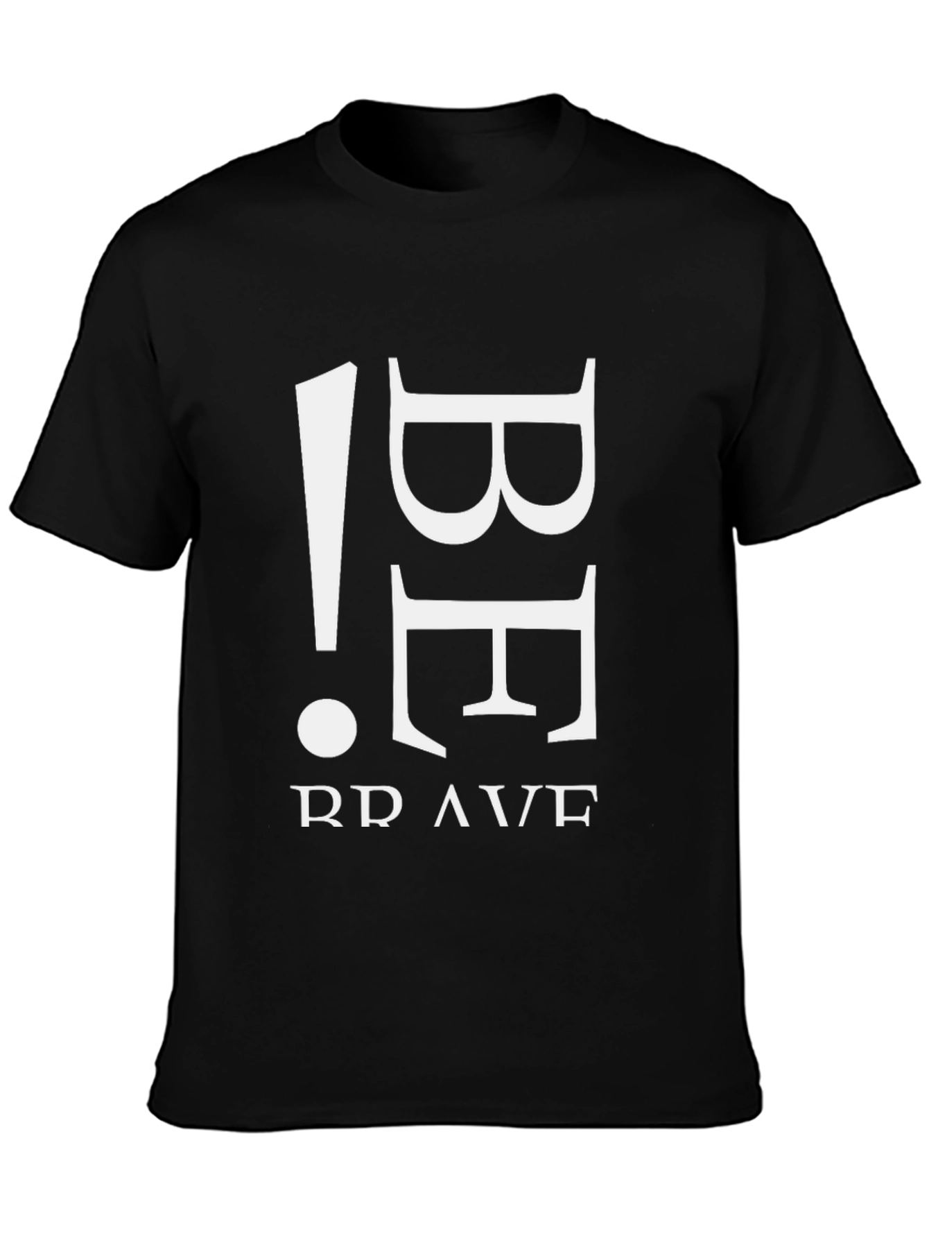 Be Brave Black Graphic Tee