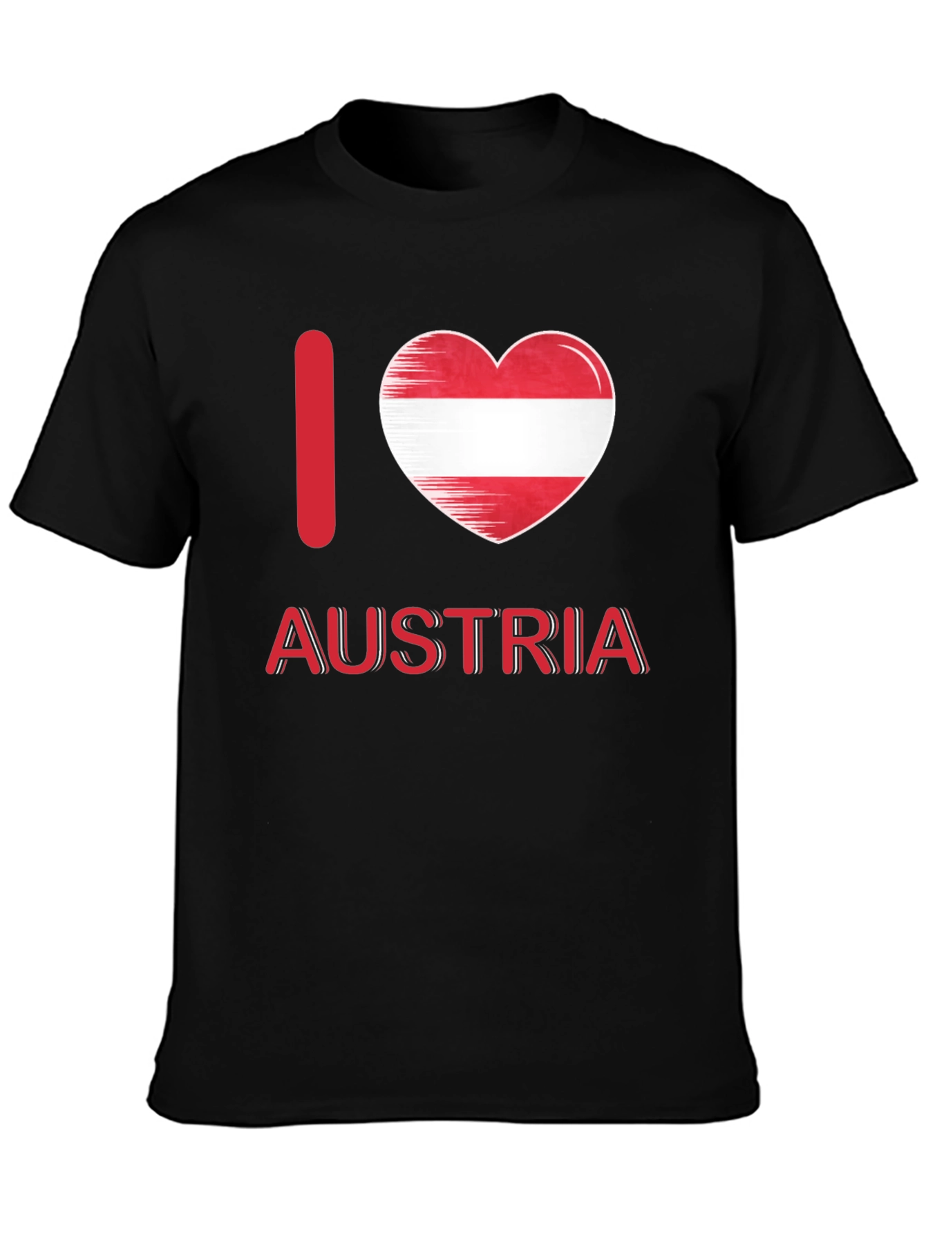 I Love Austria T-Shirt Austrian Flag Heart Design