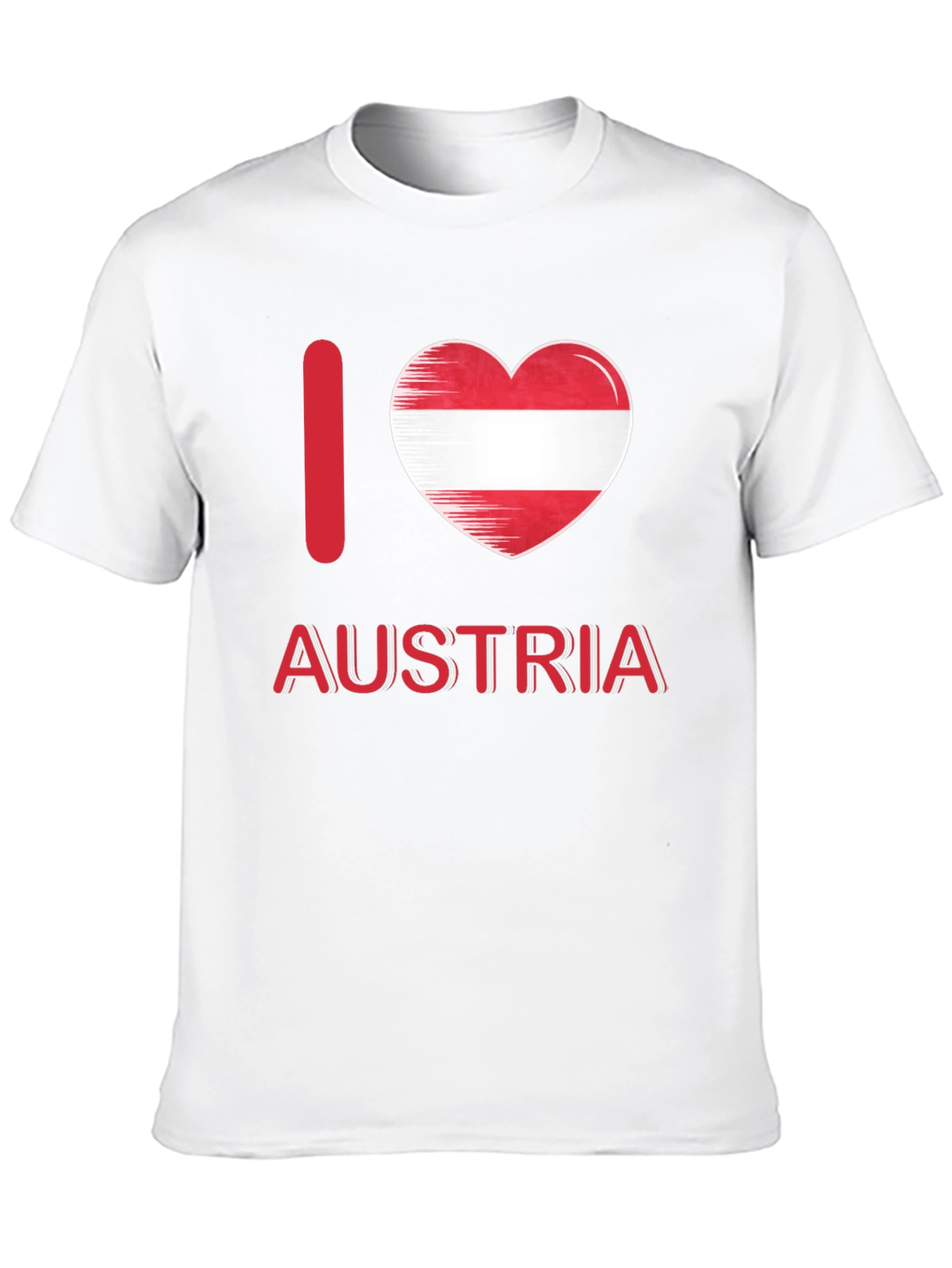 I Love Austria T-Shirt Austrian Flag Heart Design