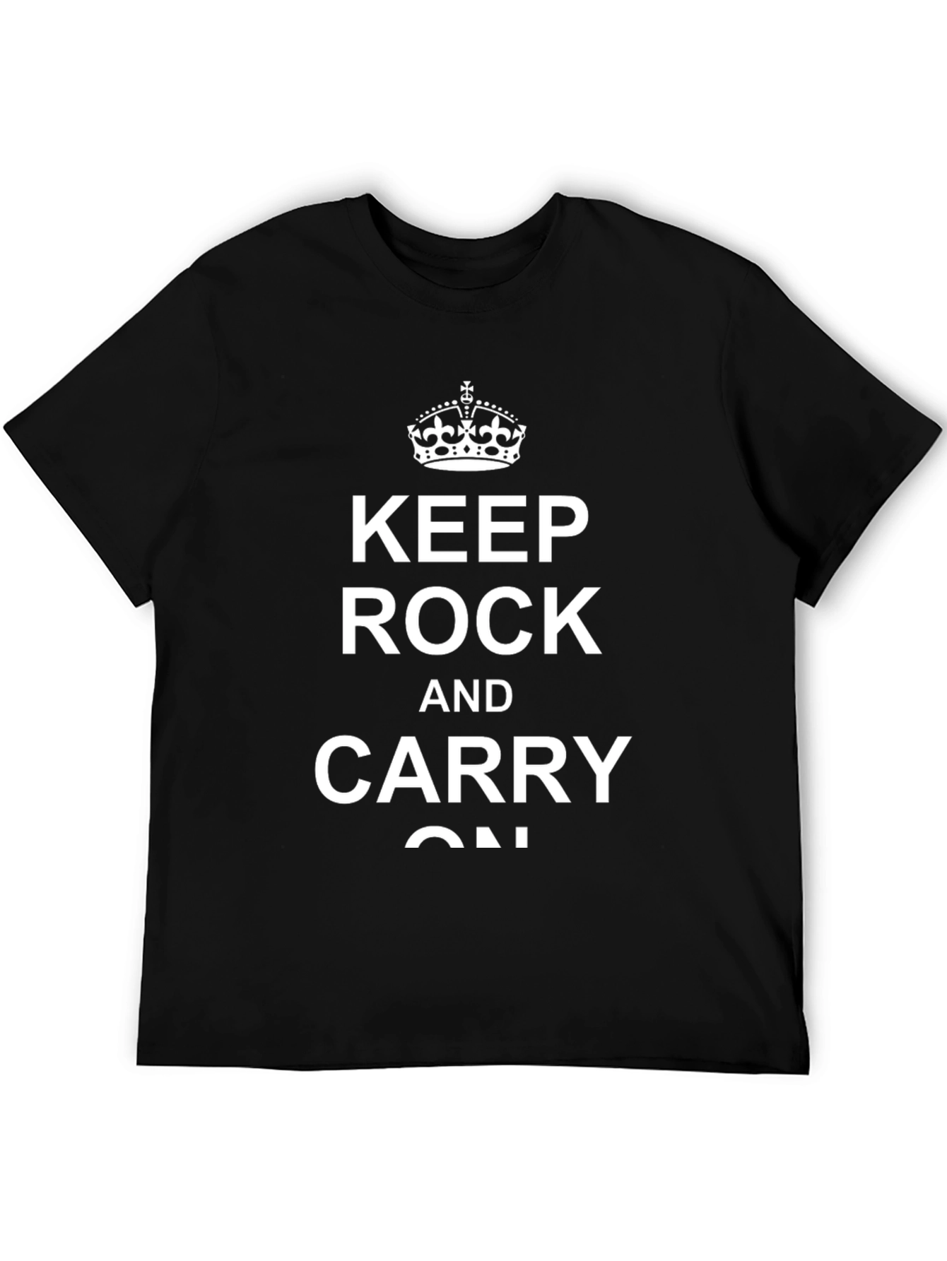 Keep Rock and Carry On Black T-Shirt
