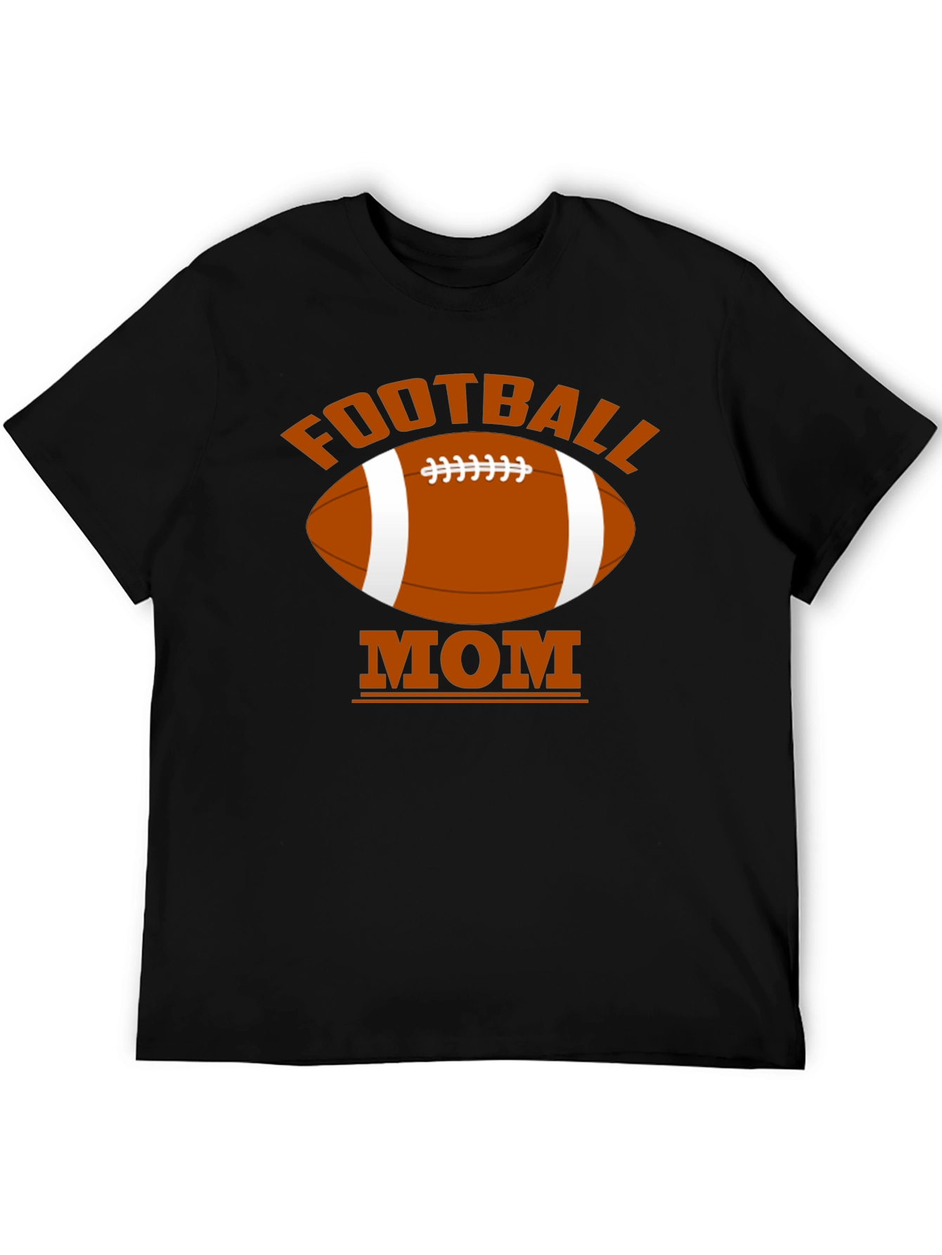 Football Mom Black T-Shirt