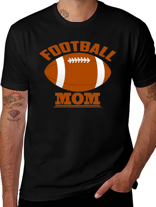 Football Mom Black T-Shirt