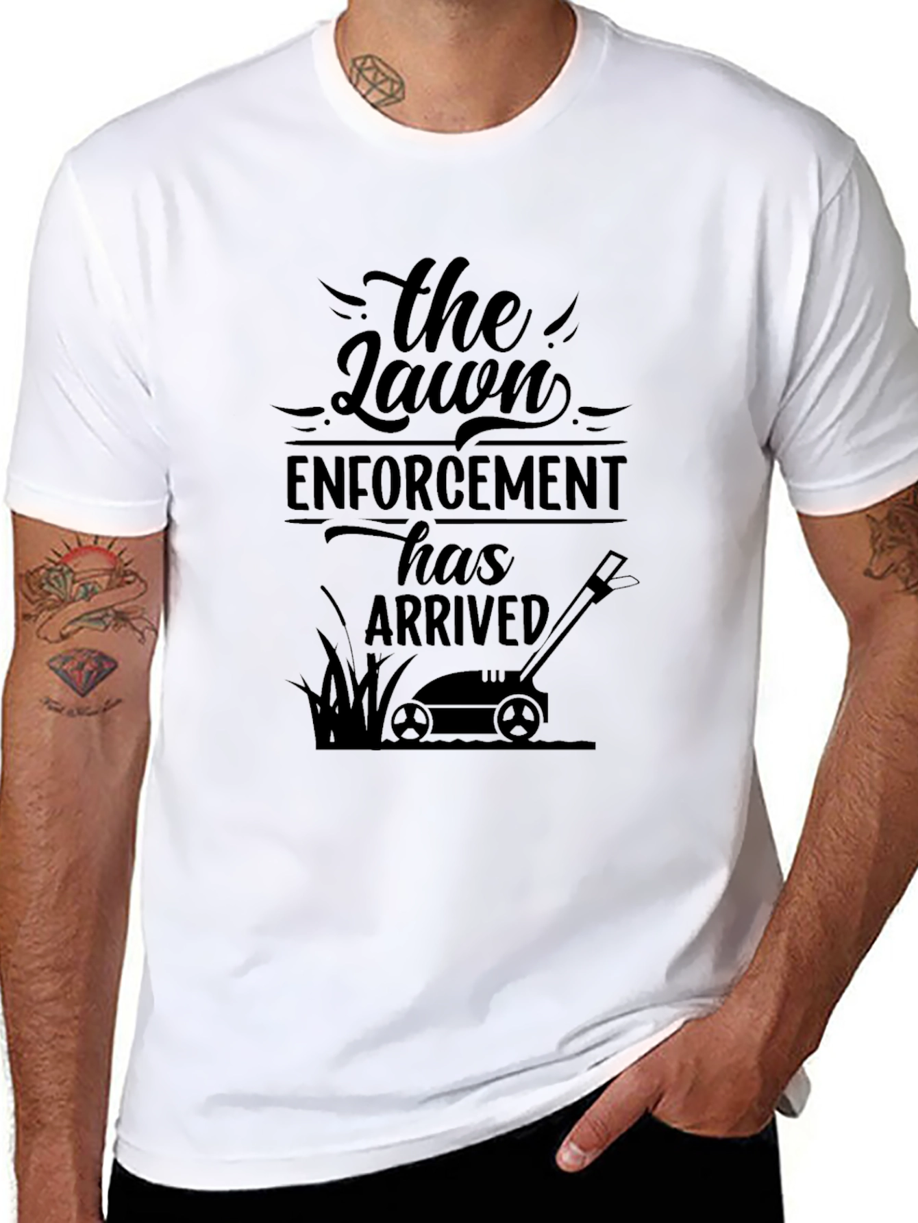 Lawn Enforcement Funny Graphic Tee