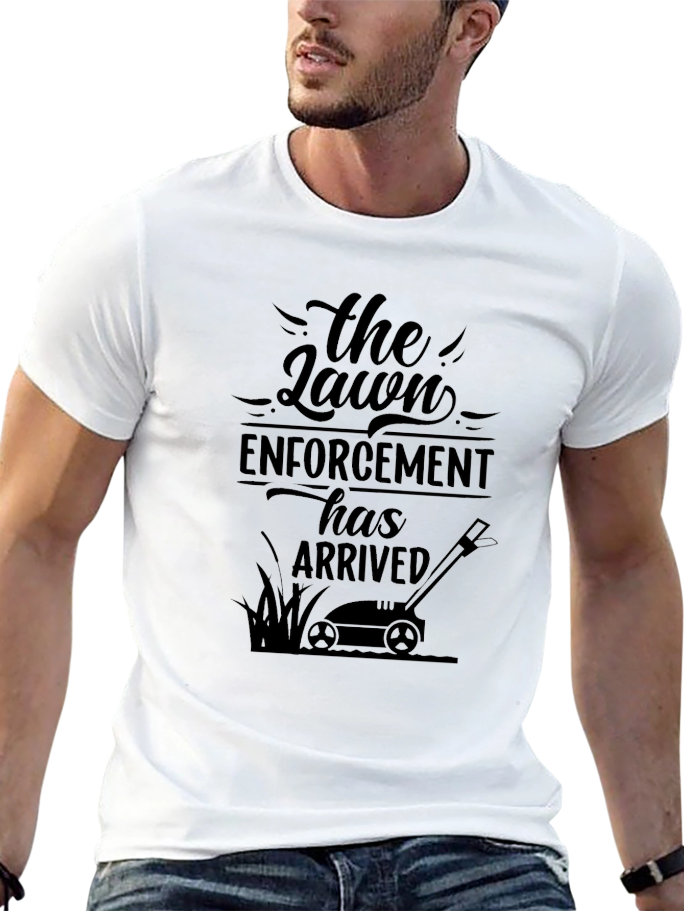 Lawn Enforcement Funny Graphic Tee