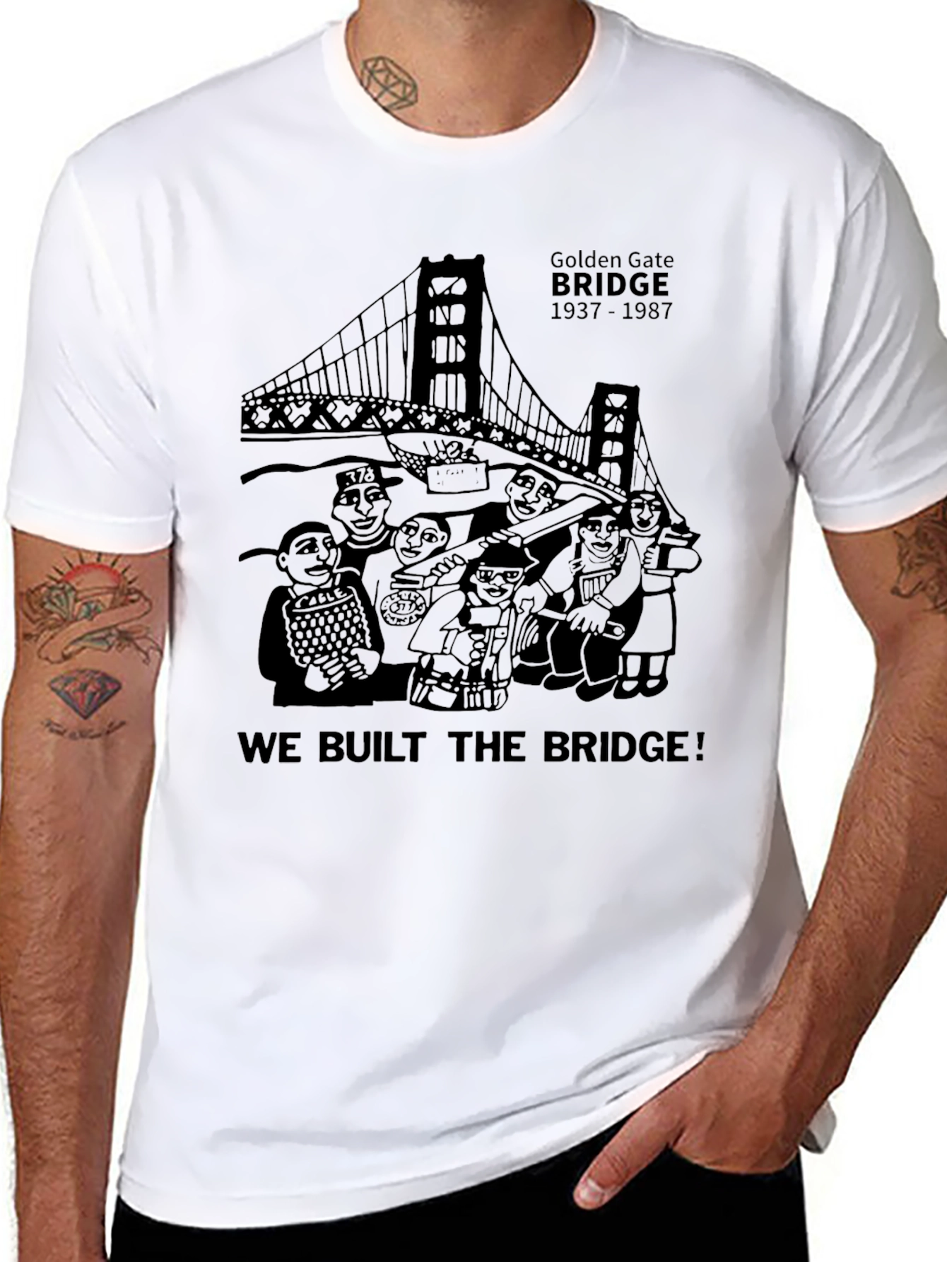 Golden Gate Bridge Crewneck T-Shirt
