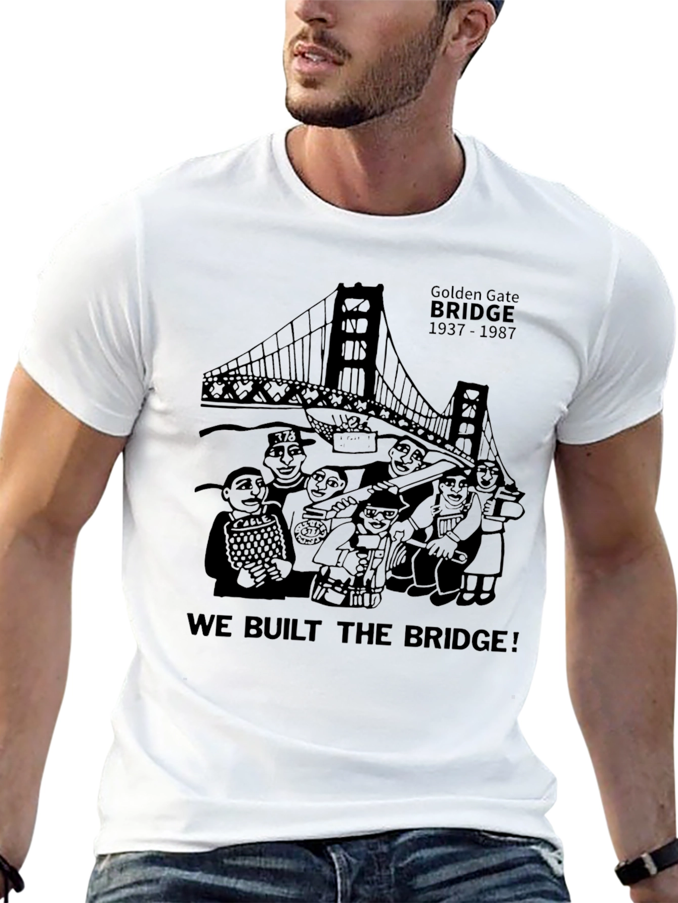 Golden Gate Bridge Crewneck T-Shirt